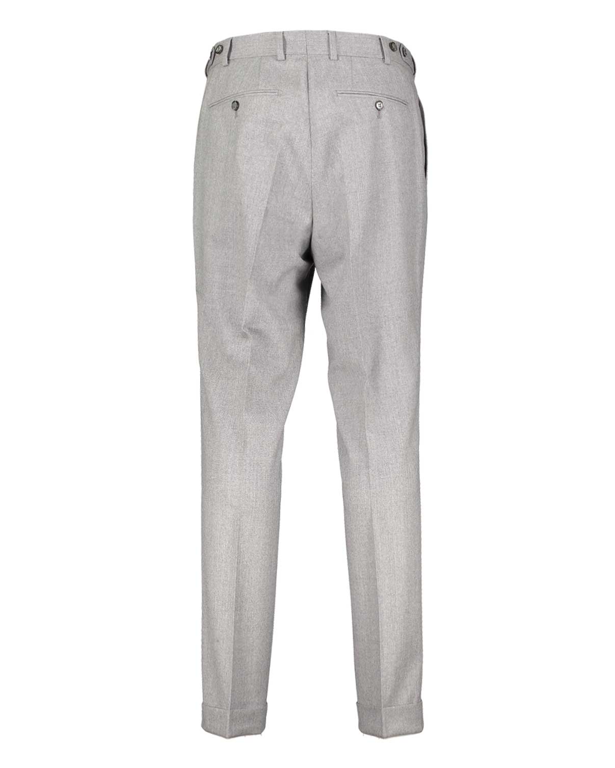 Brett Light Grey Flannel Trousers