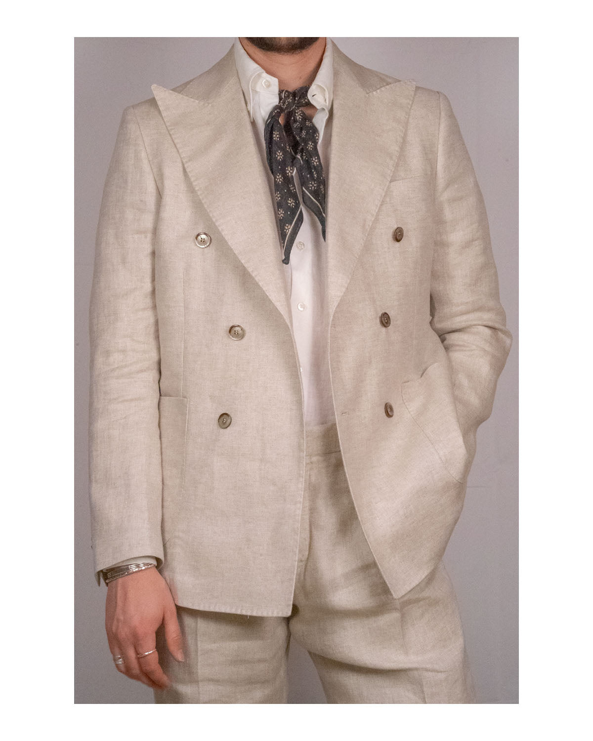 Malone DB Beige Linen jacket – SIR of Sweden