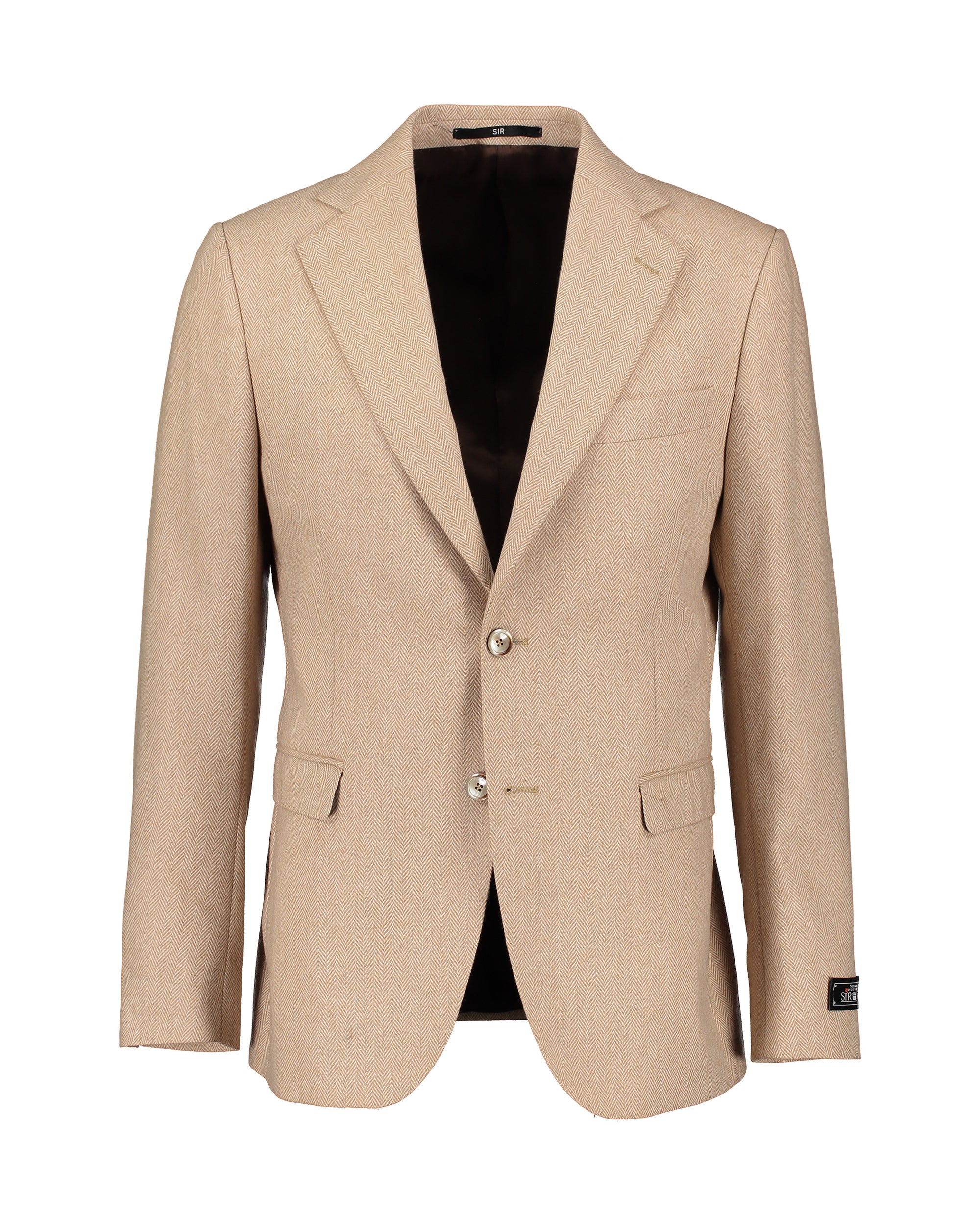 Eliot Beige Herringbone Jacket