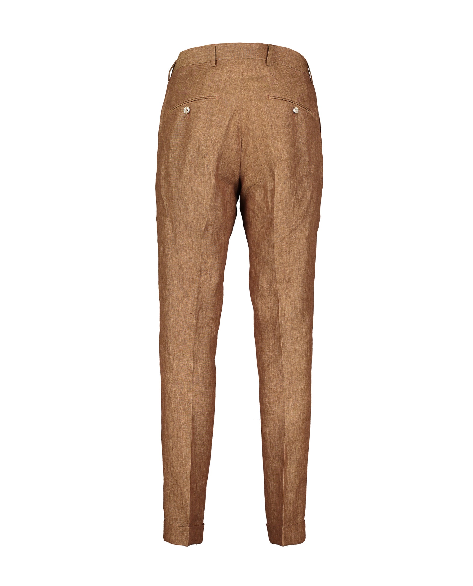 Alex Tobacco Brown Linen Trousers