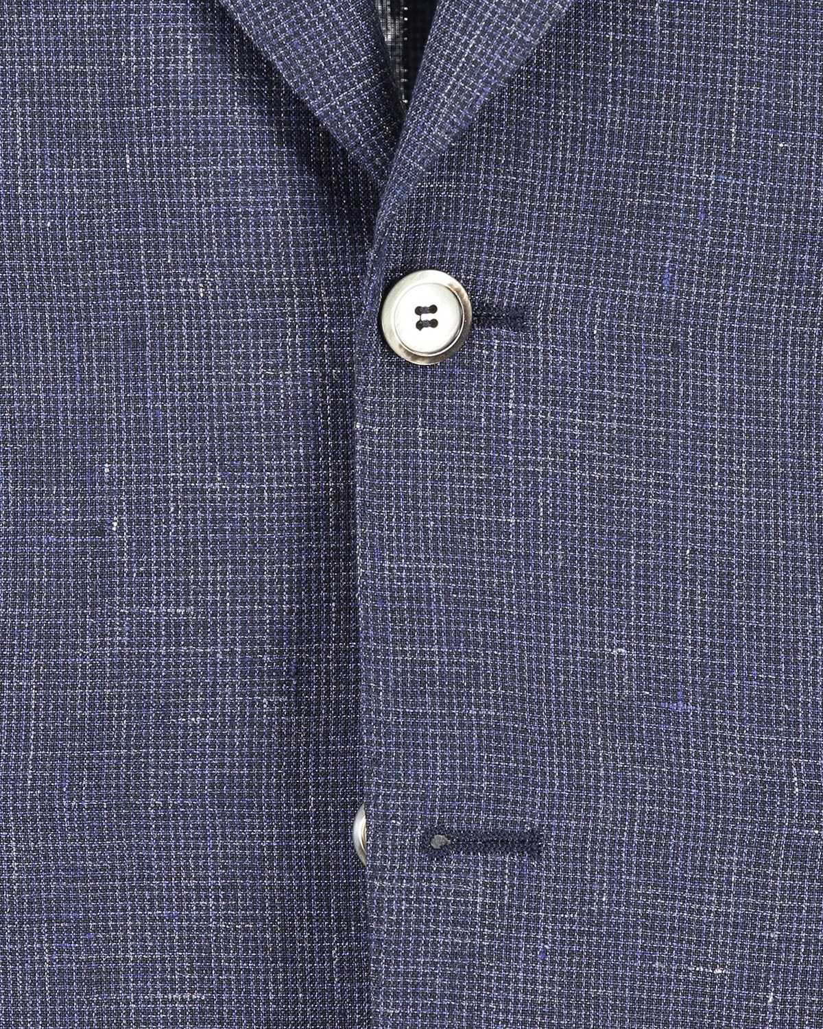 Harvey Navy Houndstooth Linen Jacket