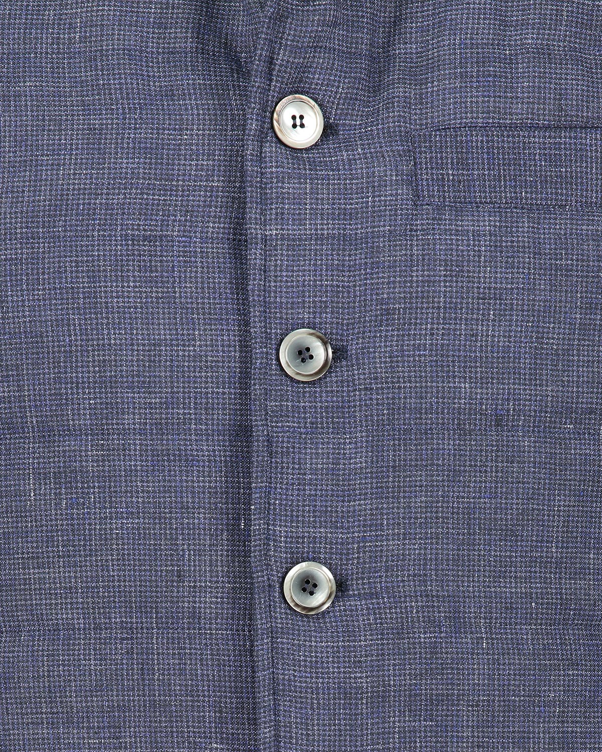 Kim Navy Houndstooth Linen Vest