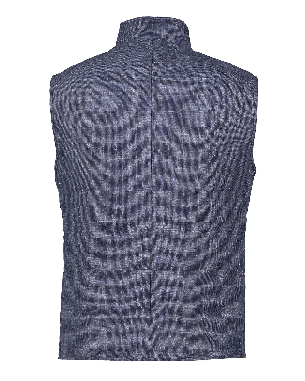 Kim Navy Houndstooth Linen Vest