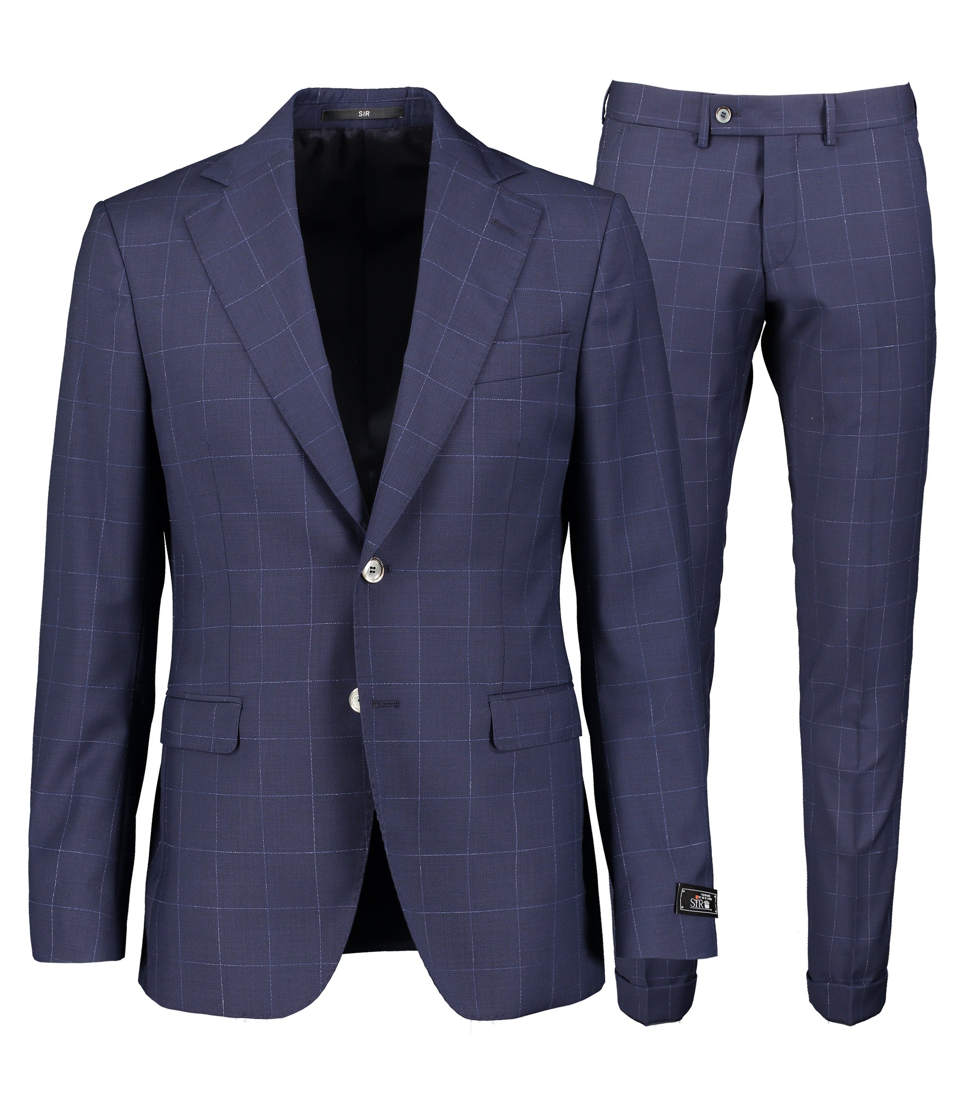 Eliot Navy Windowpane Suit