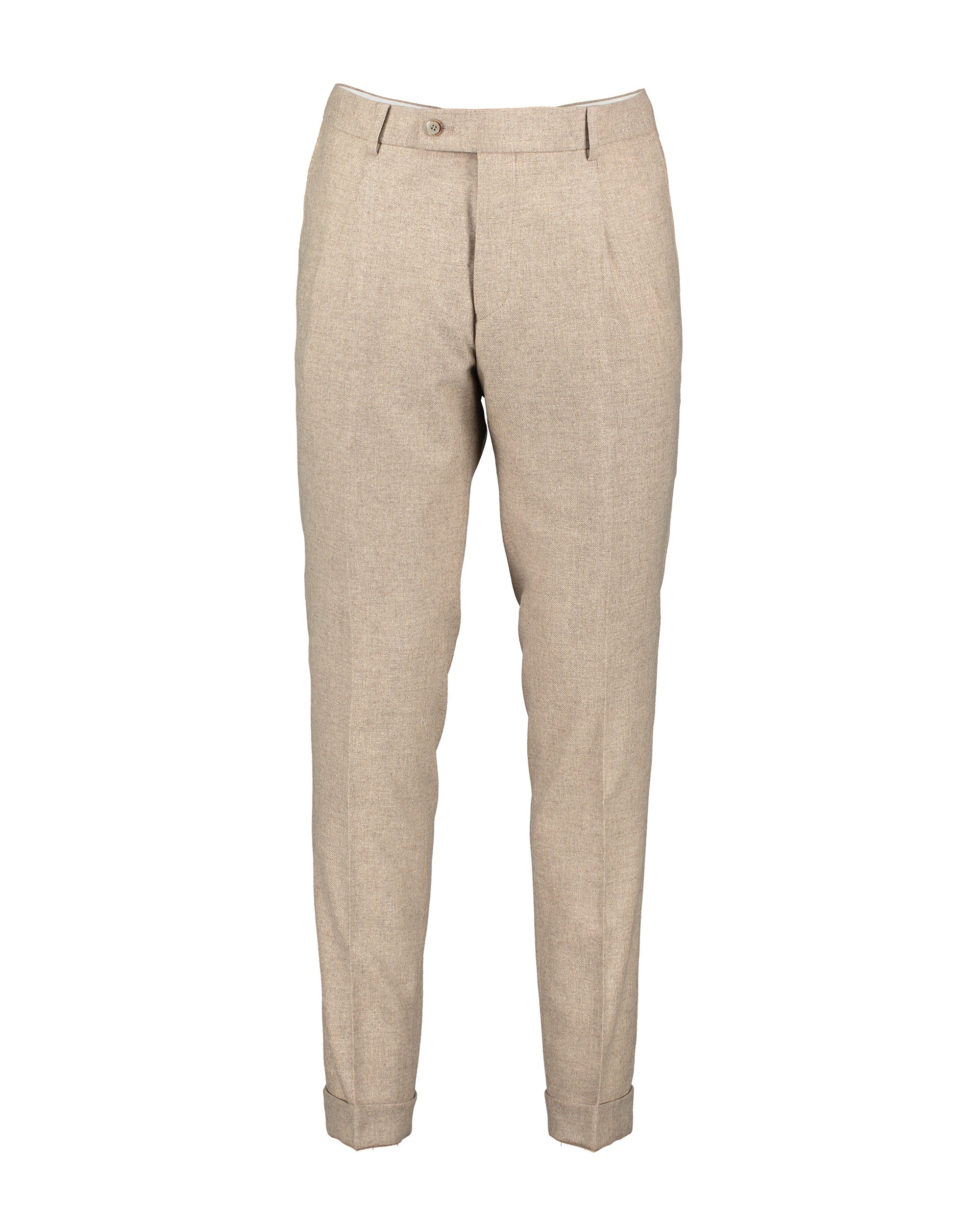 Alex Beige Flannel Trousers