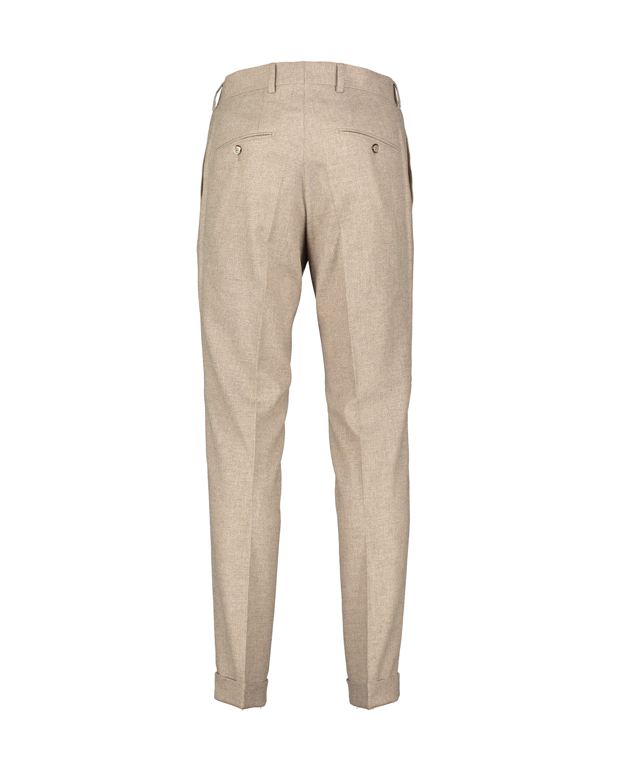 Alex Beige Flannel Trousers