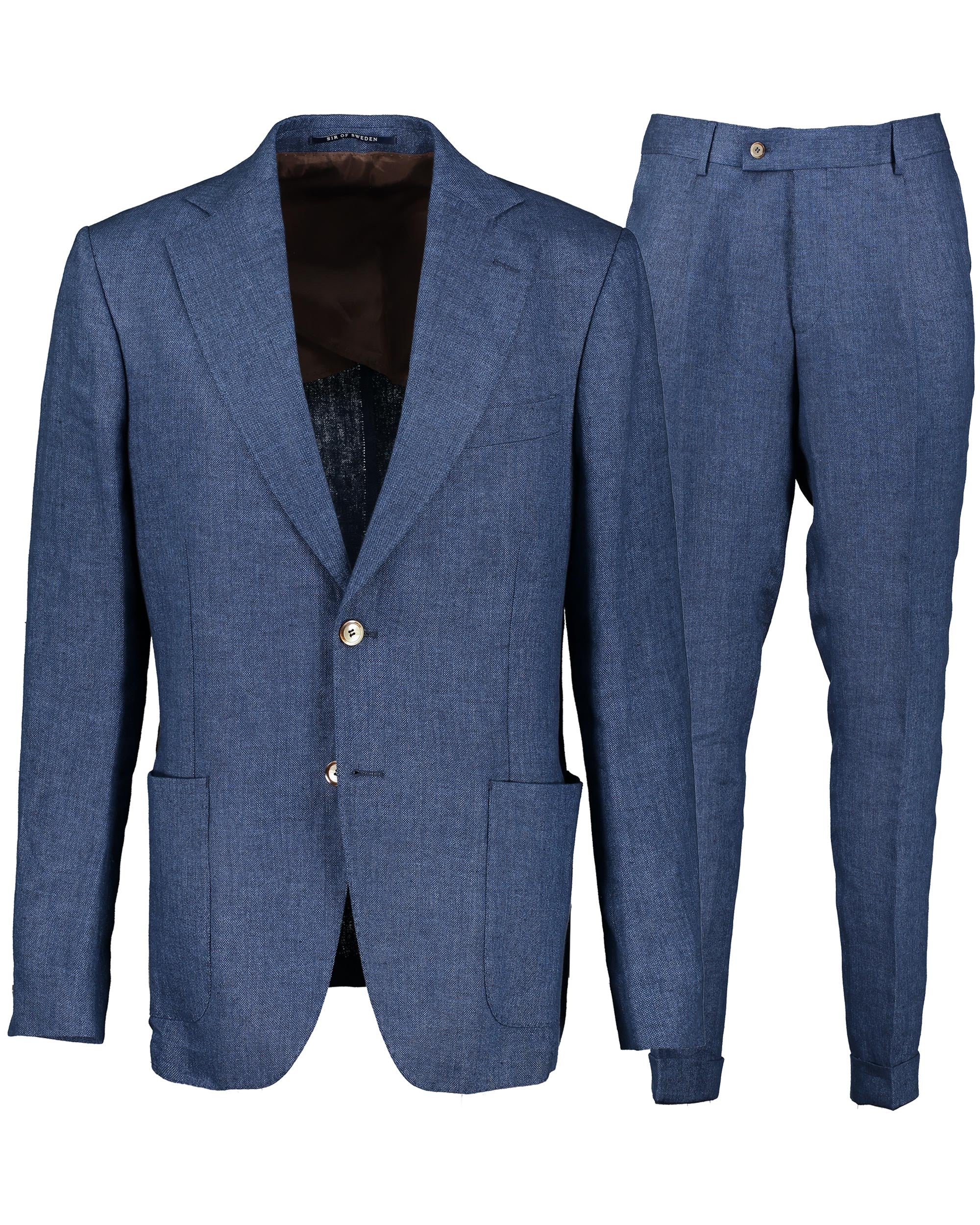 Ness Blue Linen Suit