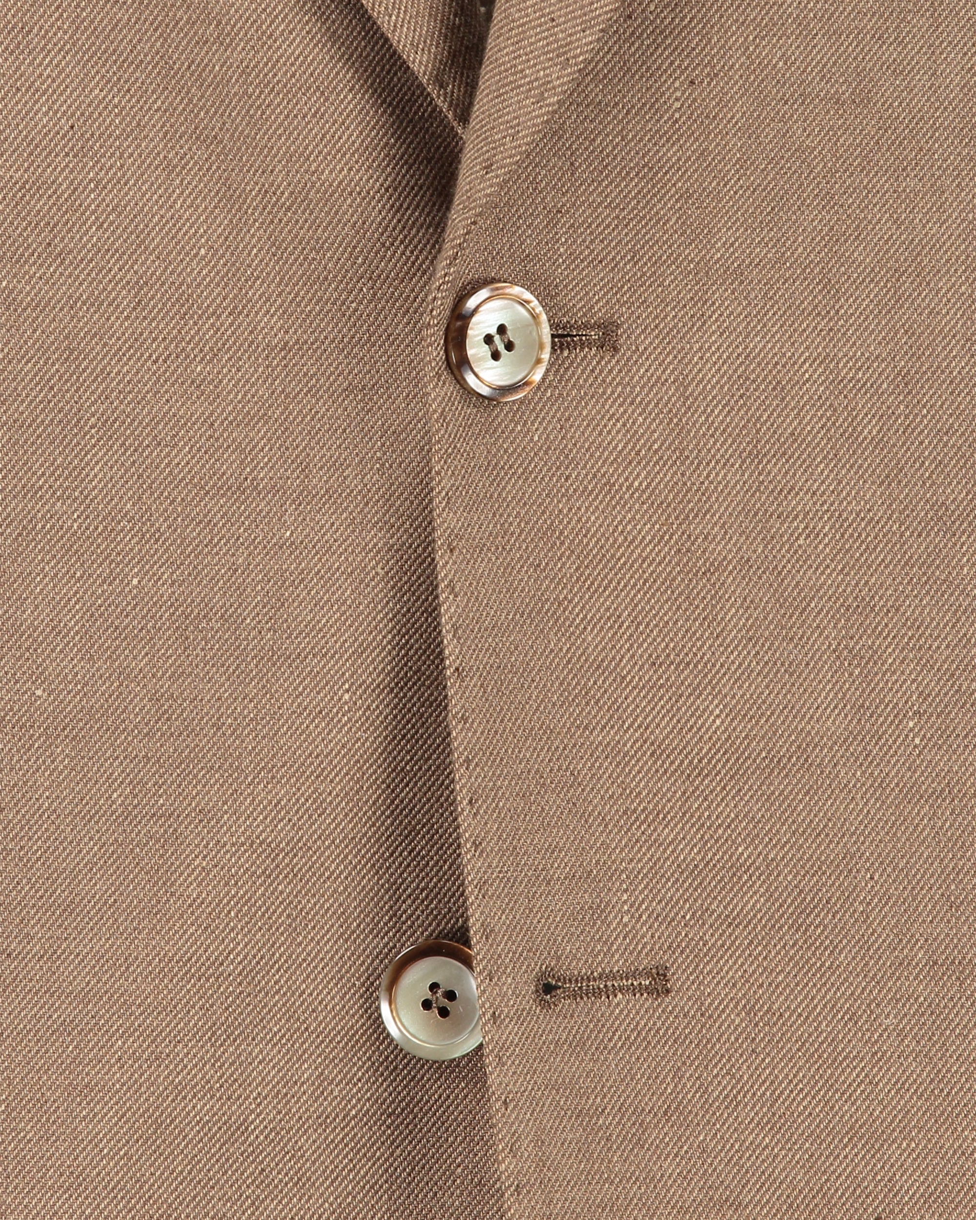 Ness Brown Linen Stretch Jacket