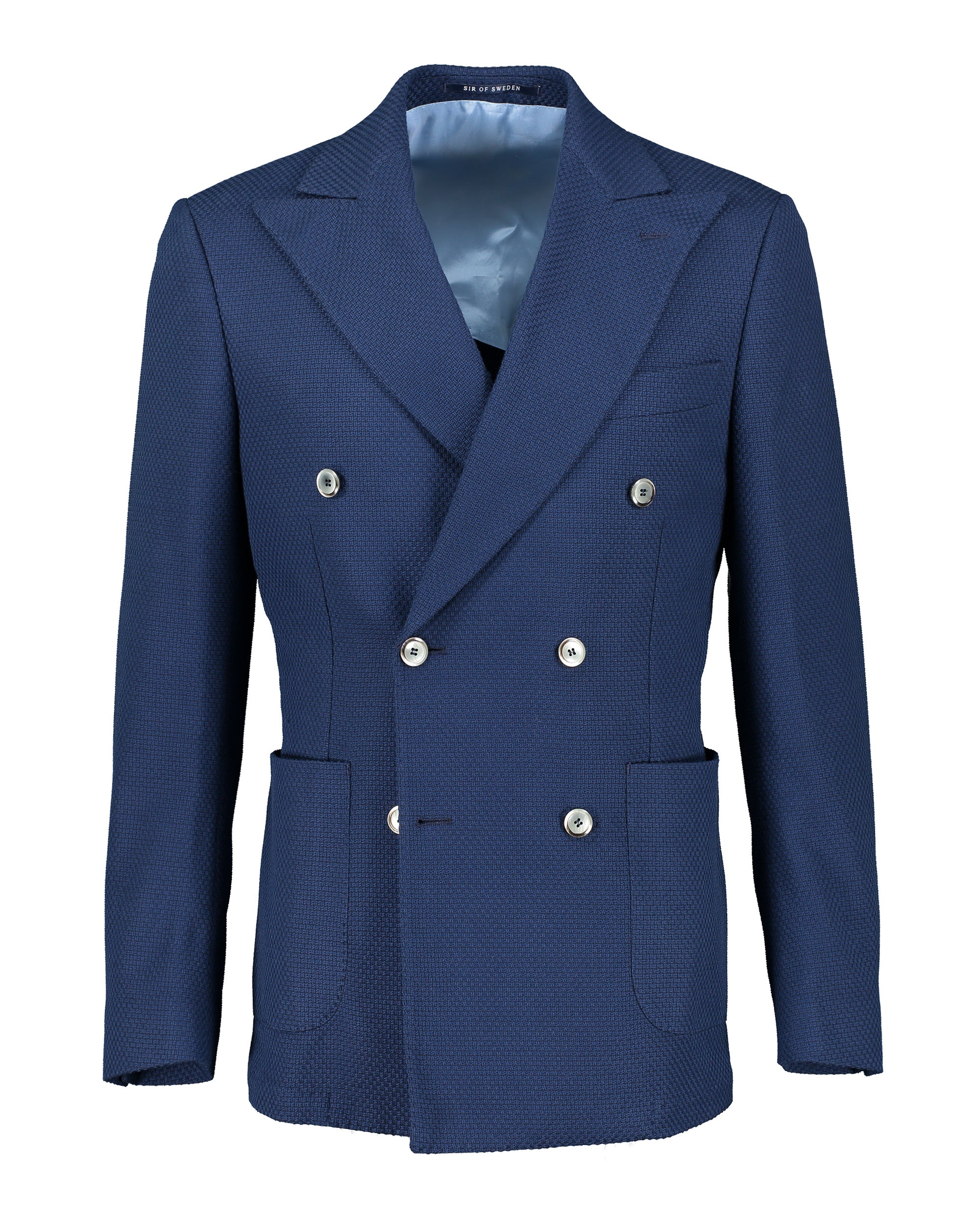 Malone Blue Double Breasted Jacket