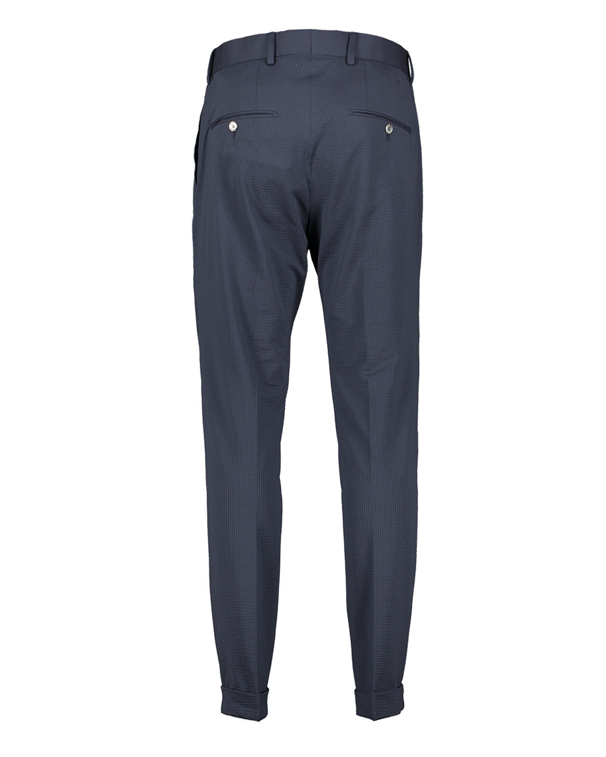 Alex Navy Stretch Seersucker Trousers