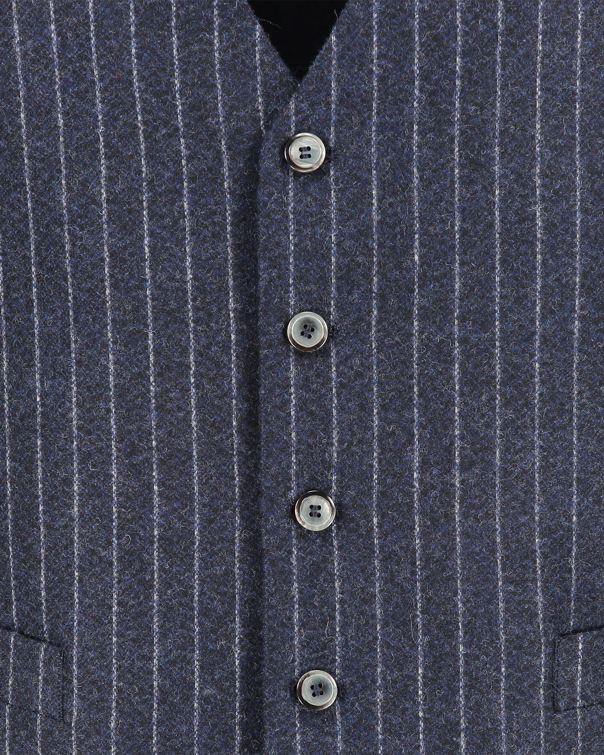 Jack Blue Chalk Stripe Flannel Waistcoat