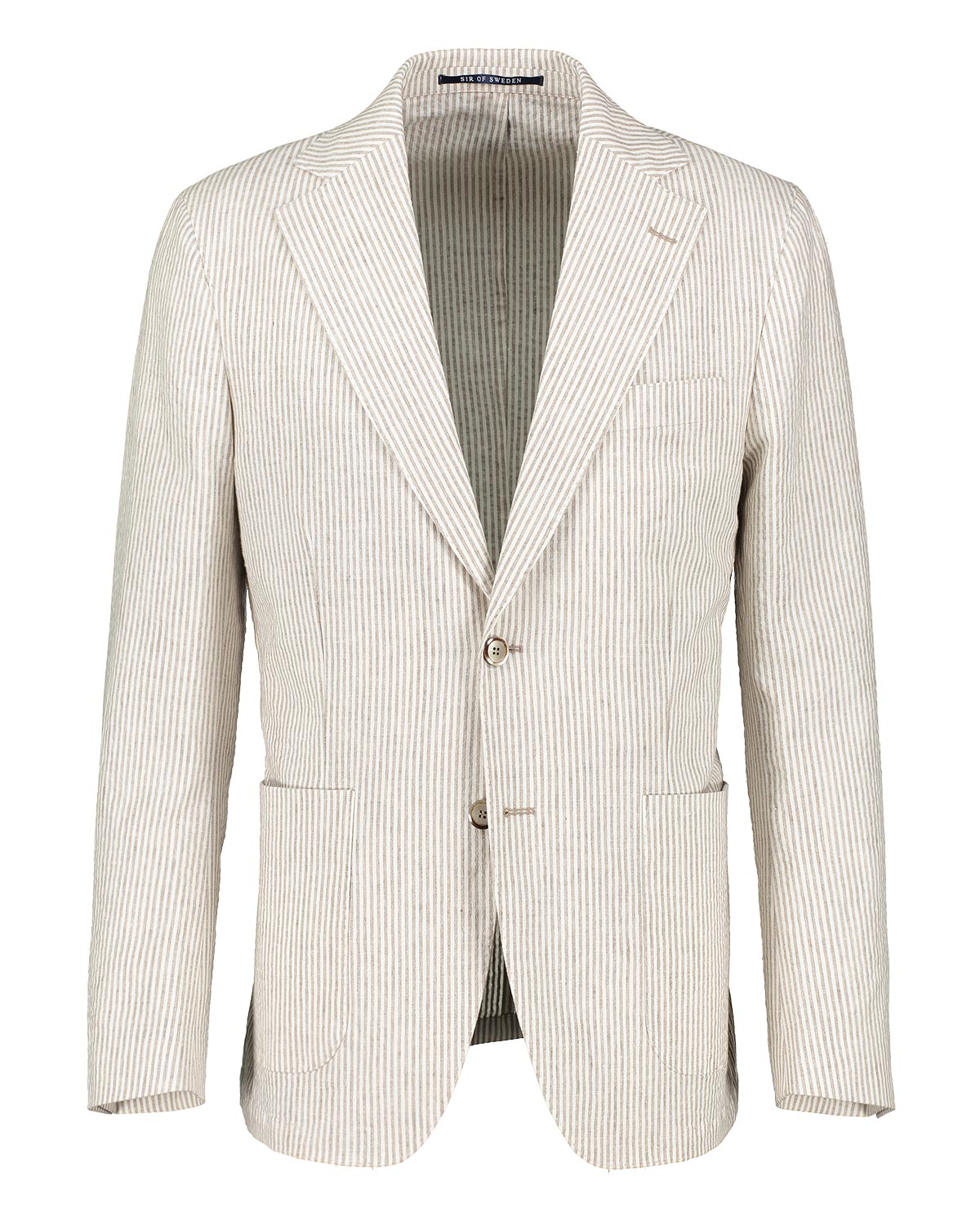 Riviera Beige Linen Seersucker Jacket