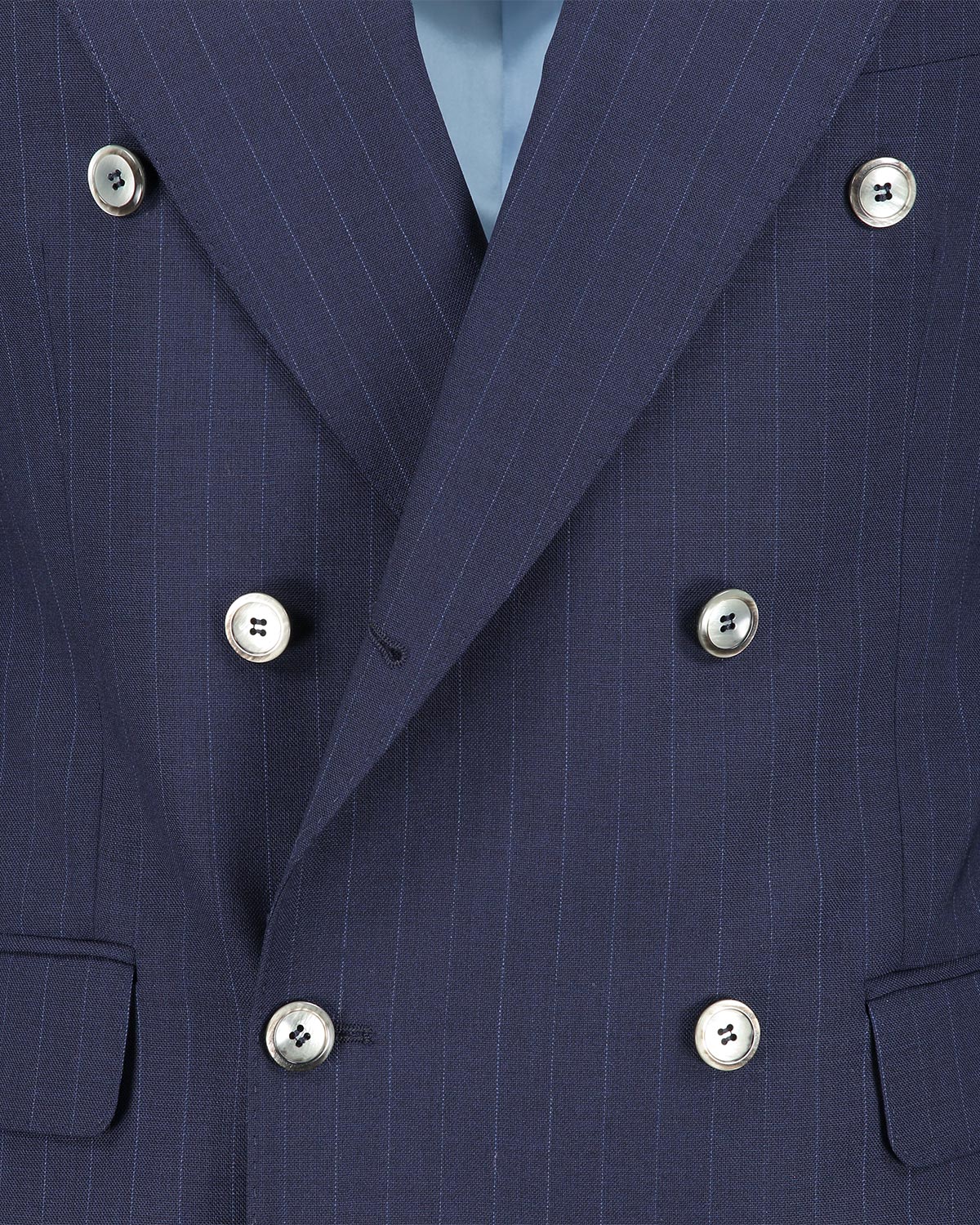 Ralph Blue Double Breasted Pinstripe Suit