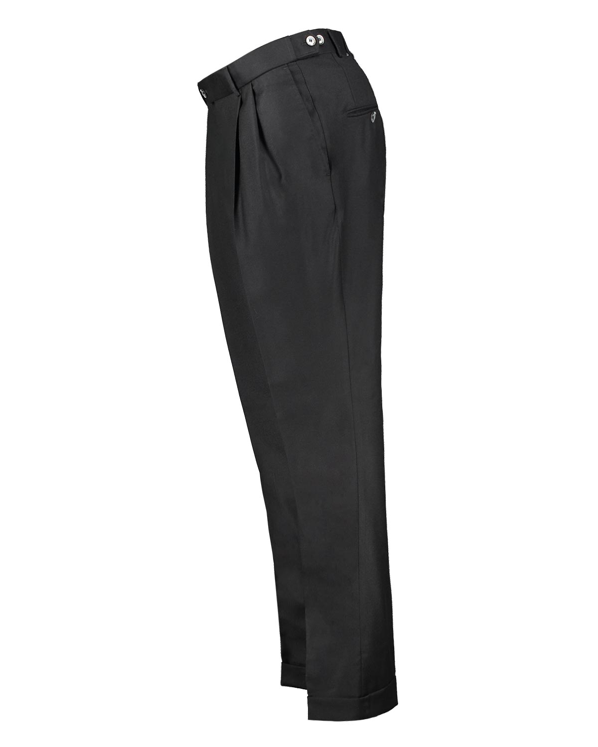 Brett Black Flannel Trousers