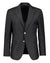Black flannel blazer on a white background
