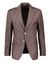 Brown blazer with two buttons on a white background
