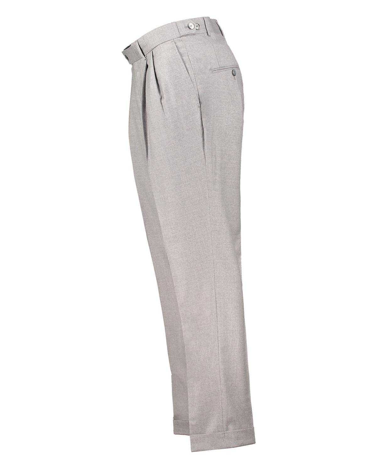 Brett Light Grey Flannel Trousers