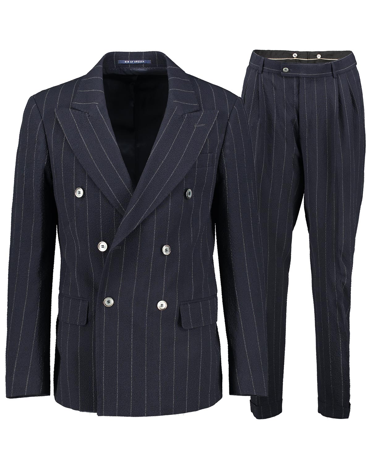 Ralph Navy Pinstripe Seersucker Suit