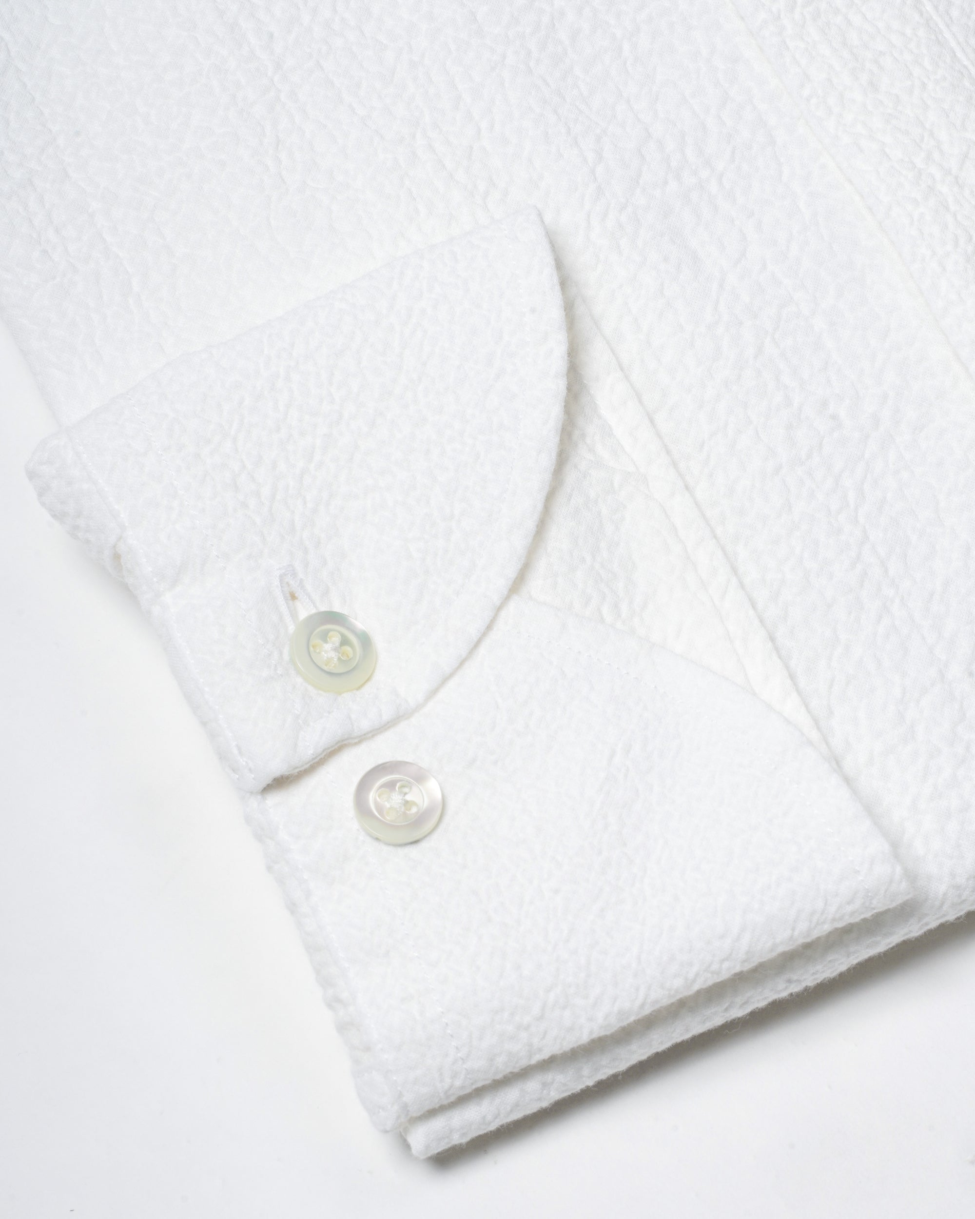 Jerry Pop White Seersucker Popover Shirt