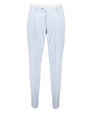 Alex Light Blue Striped Seersucker Trousers