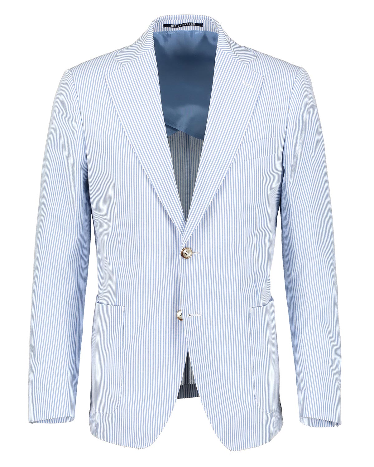 Ness Light Blue Striped Seersucker Jacket