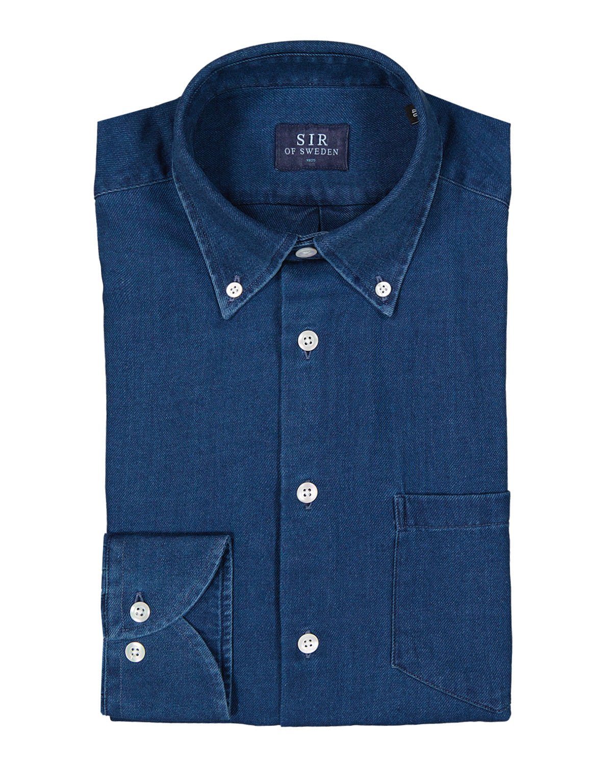 Jerry Navy Blue Washed Denim Shirt