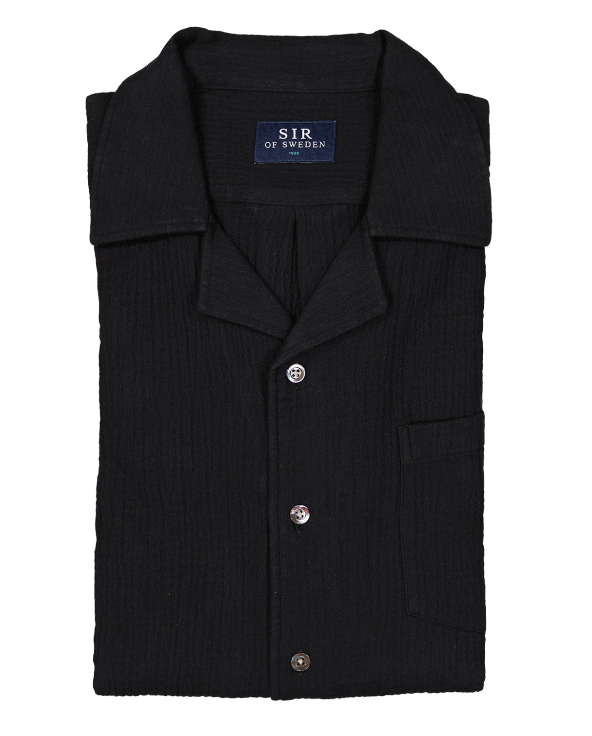 Brando Black Seersucker Resort Shirt