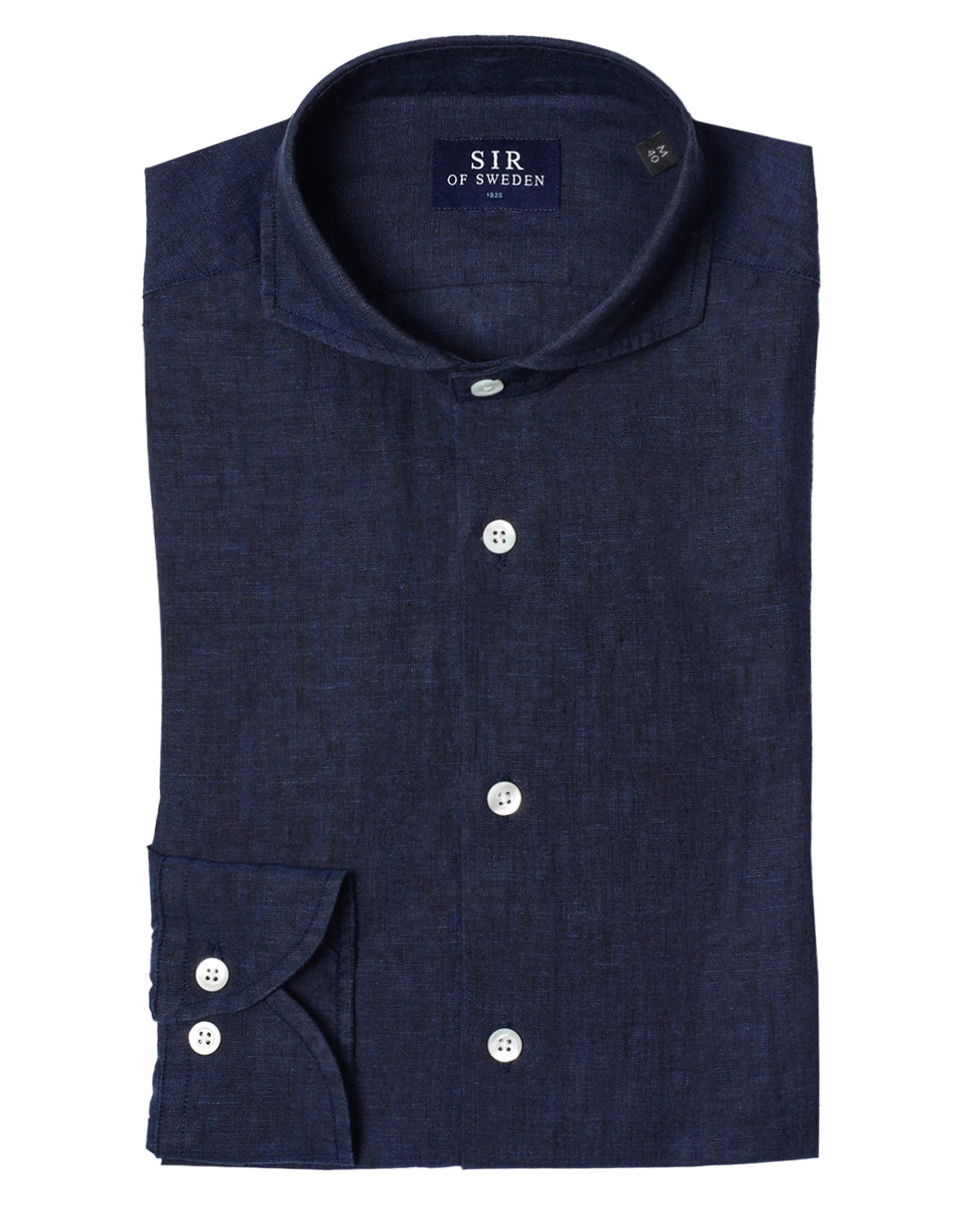 Agnelli Navy Blue Linen Shirt