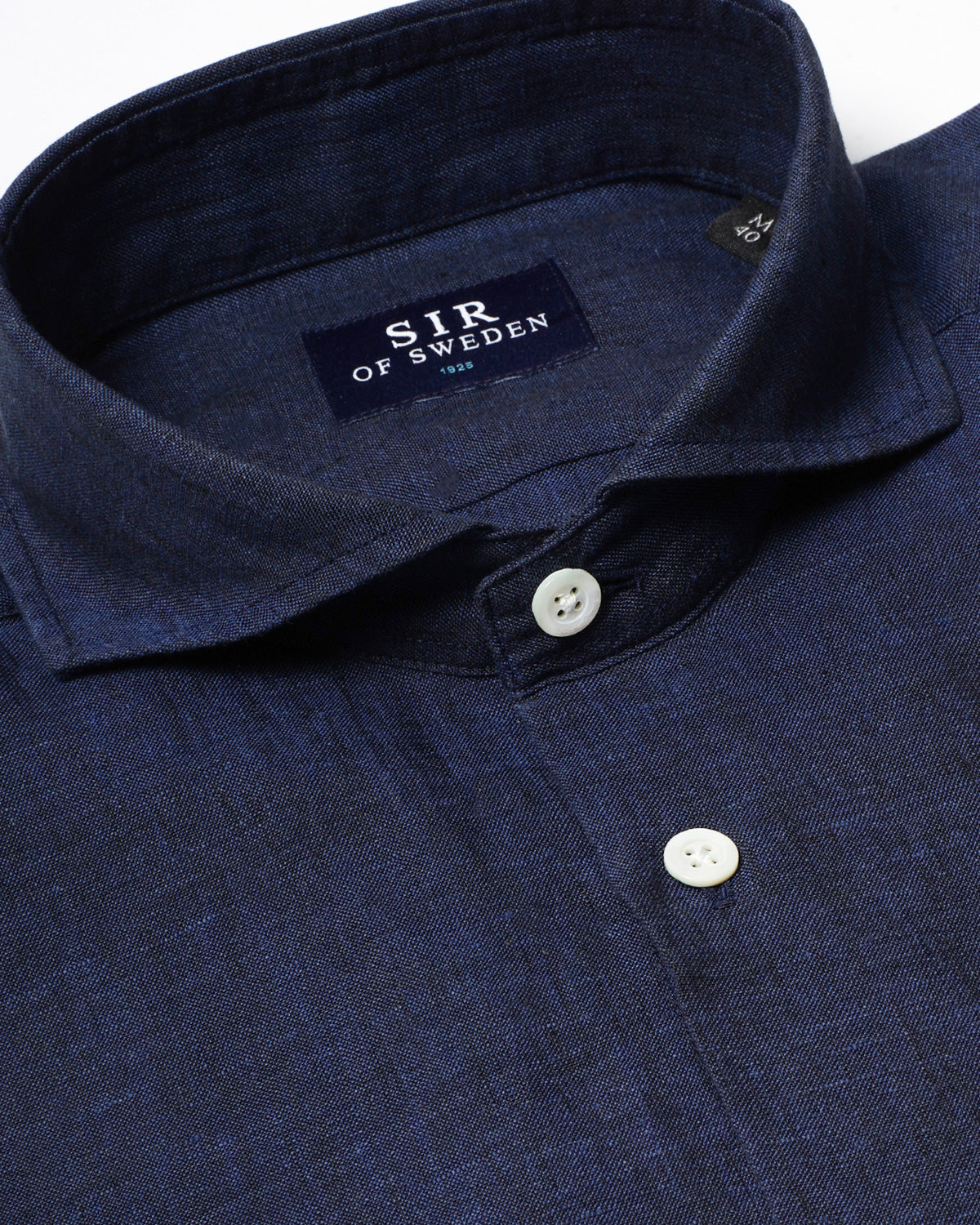 Agnelli Navy Blue Linen Shirt