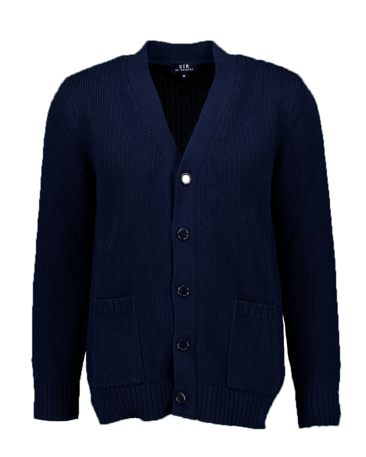Drake Blue Jacquard Knitted Cardigan – SIR of Sweden