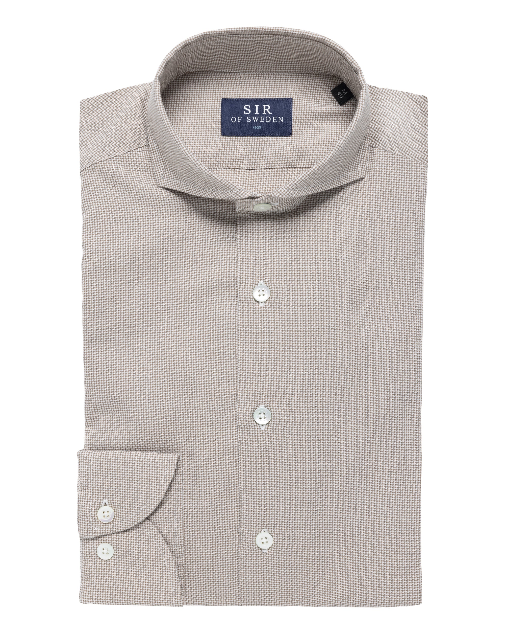 Agnelli Beige Houndstooth Shirt