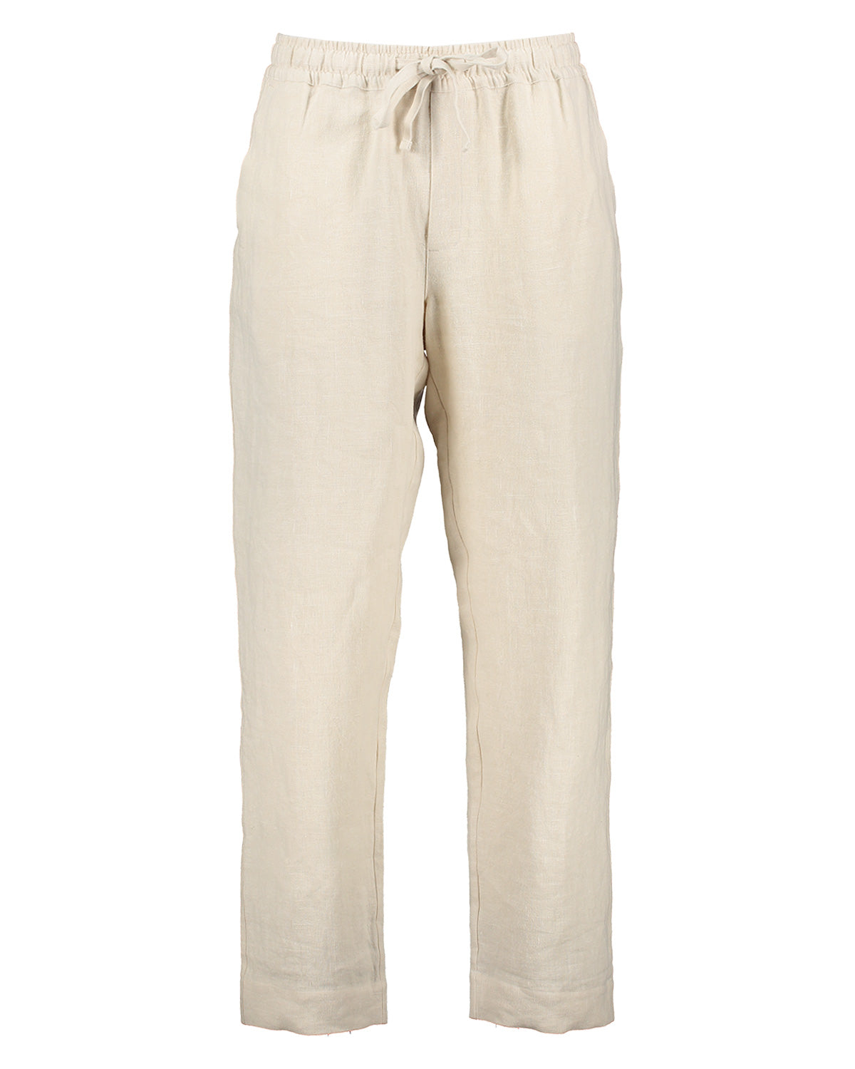 Connors Beige Linen Drawstring Trousers