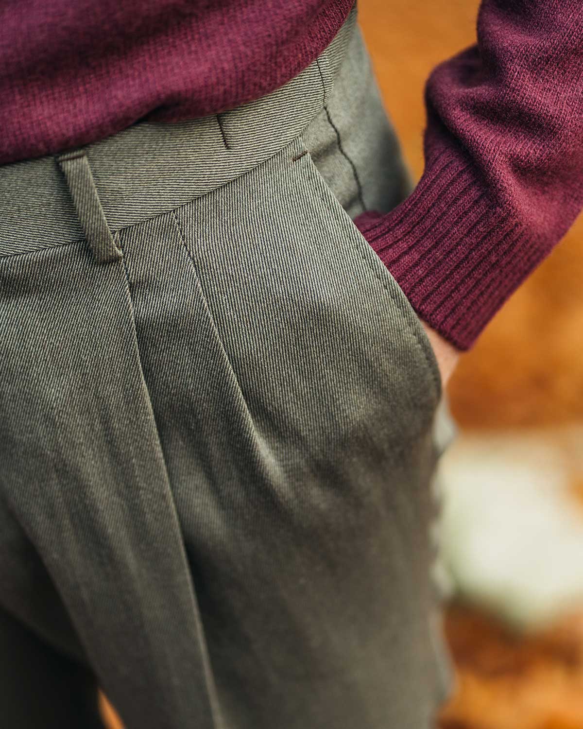Brett Beige Cavalry Twill Trousers