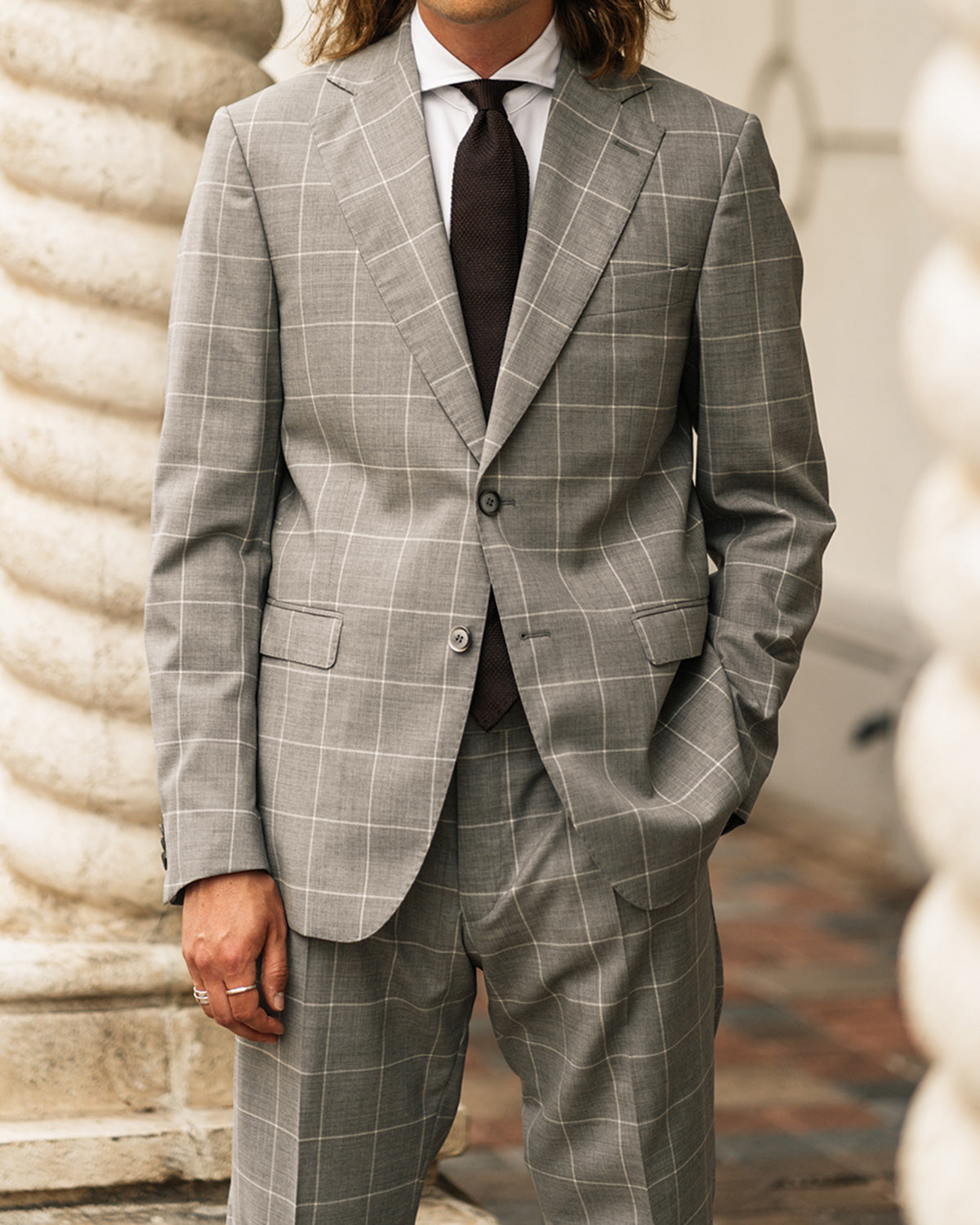 Eliot Grey Windowpane Suit