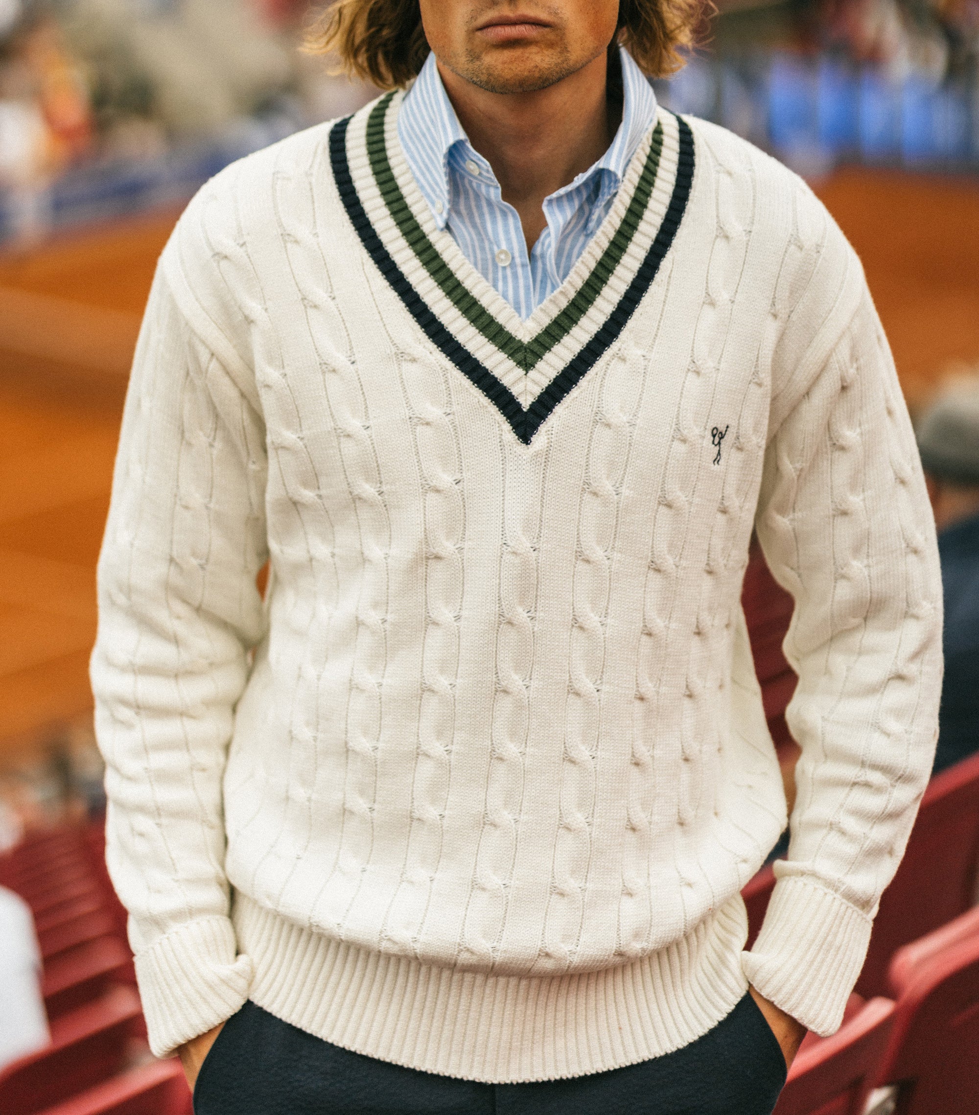 Raffa White Cable Knit Sweater