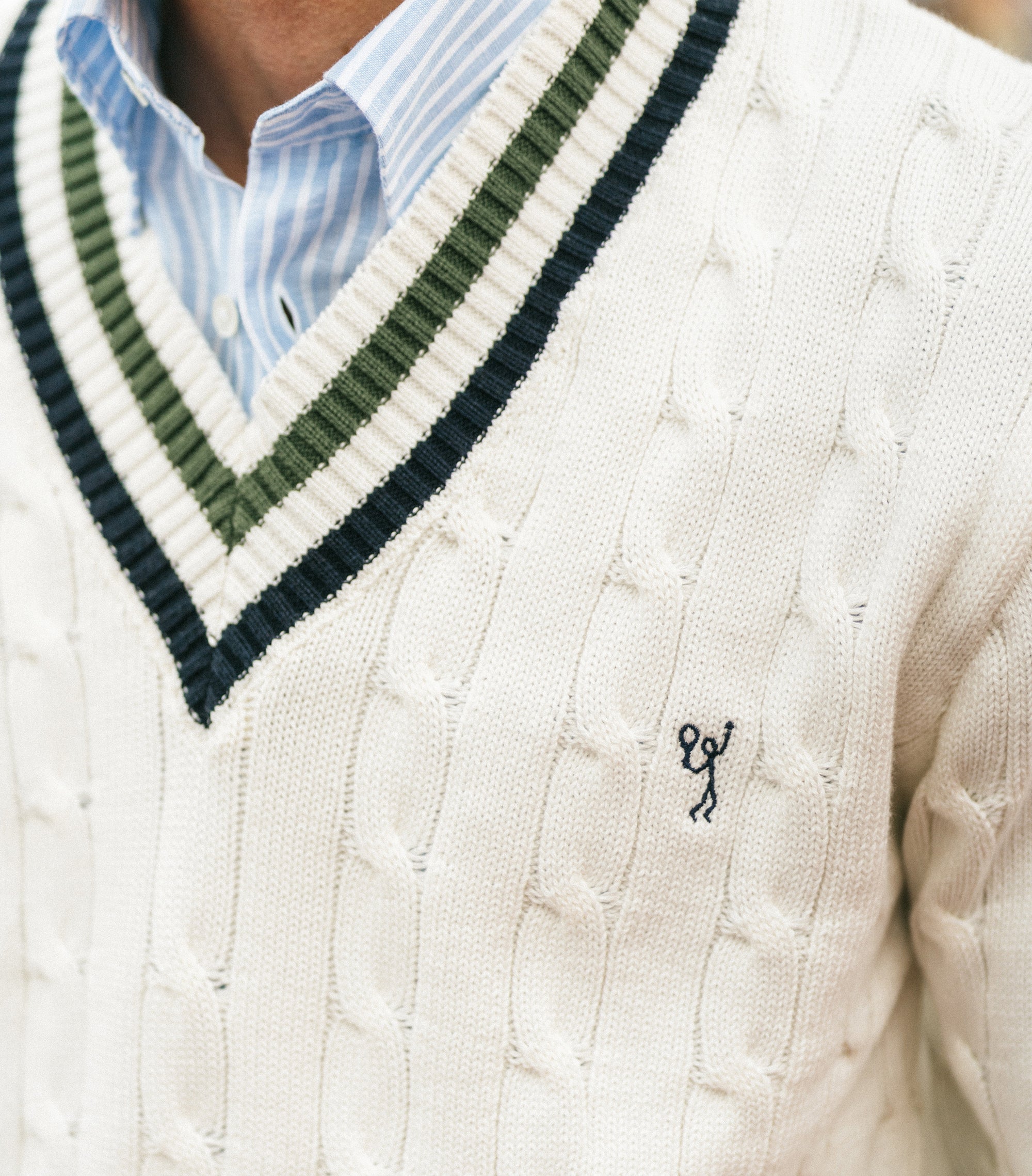 Raffa White Cable Knit Sweater