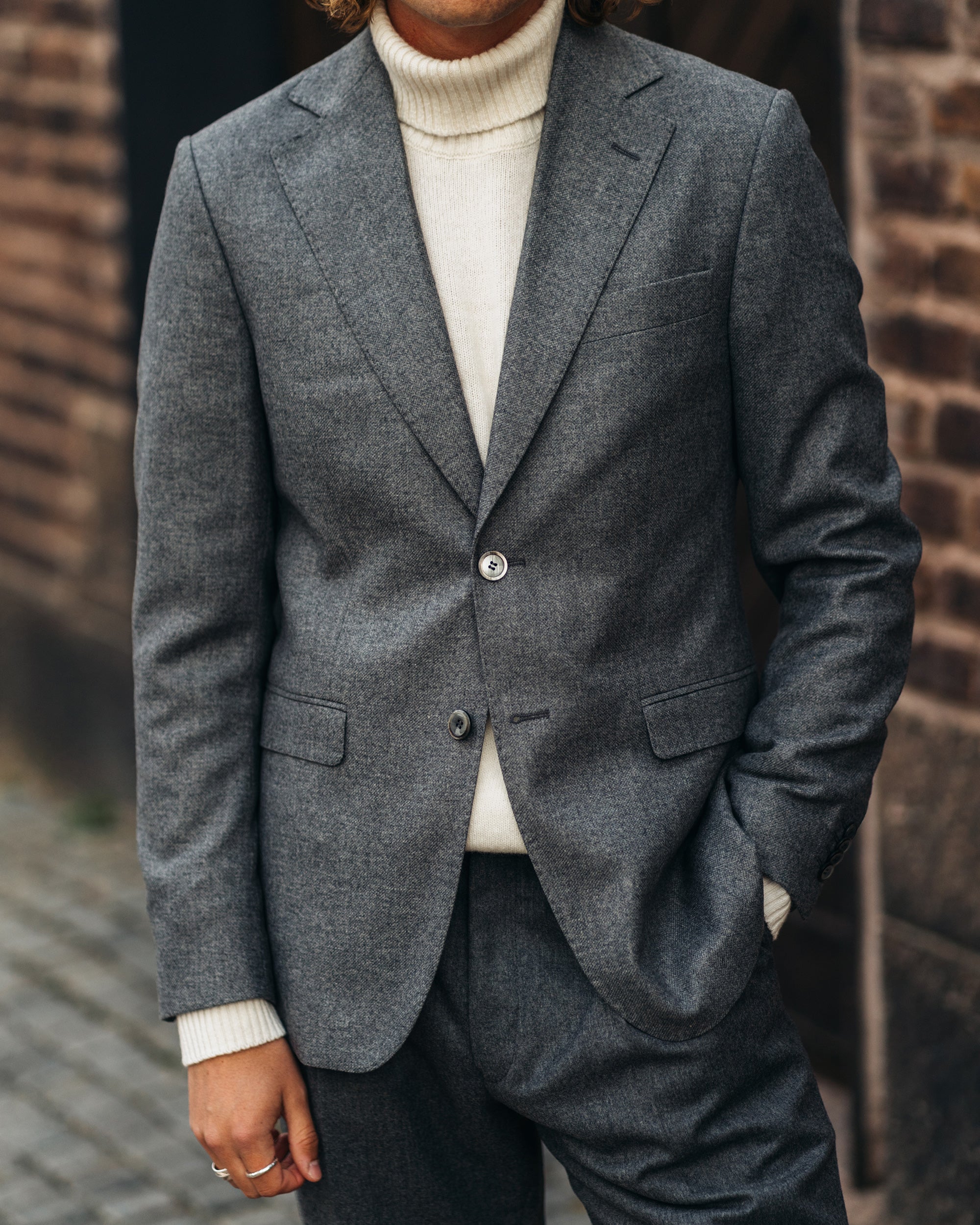 Eliot Grey Flannel Jacket