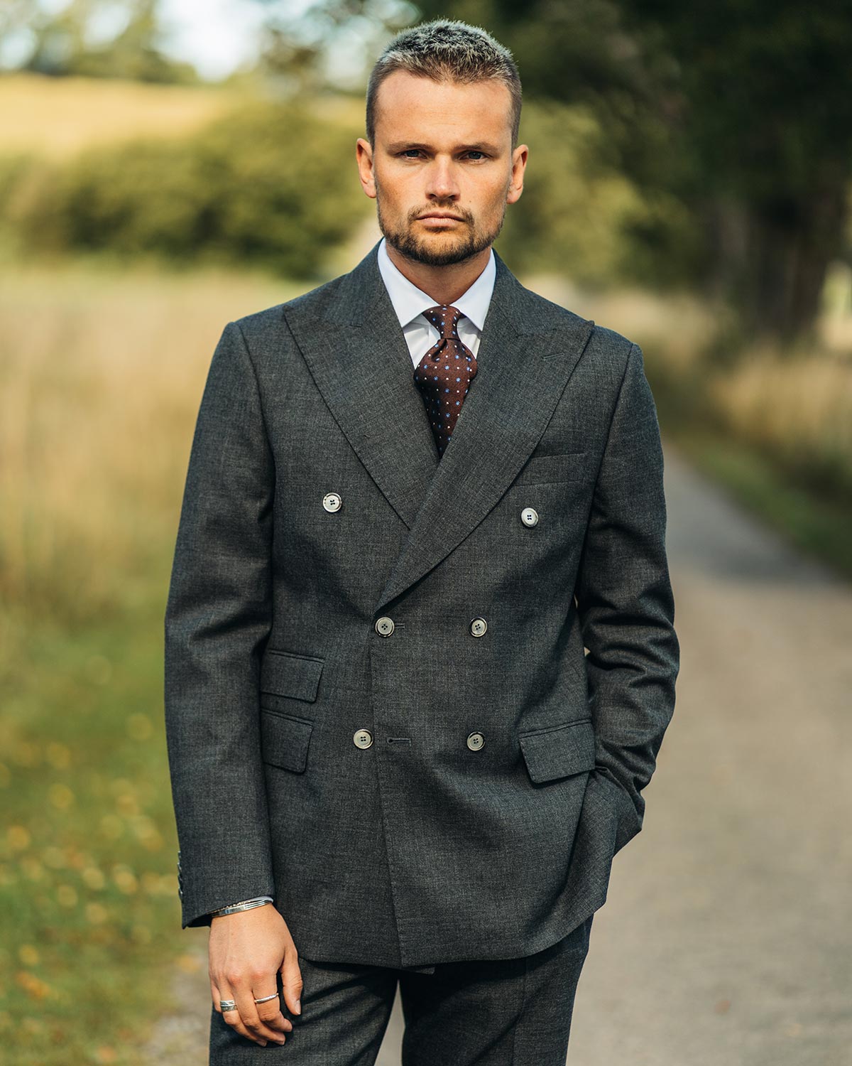 Bugsy Grey Double Breasted Jacket
