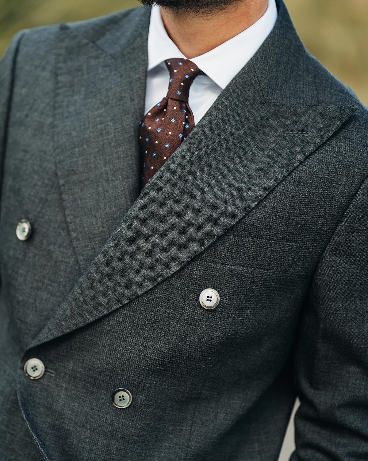 Bugsy Grey Double Breasted Jacket