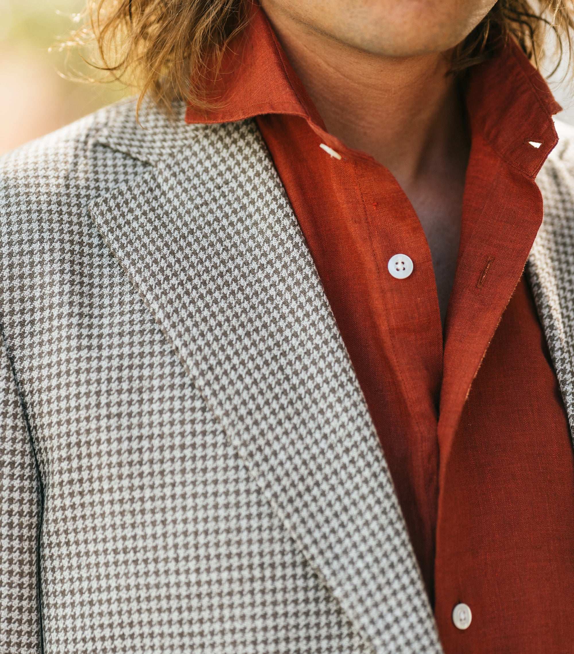 Ness Beige Houndstooth Jacket