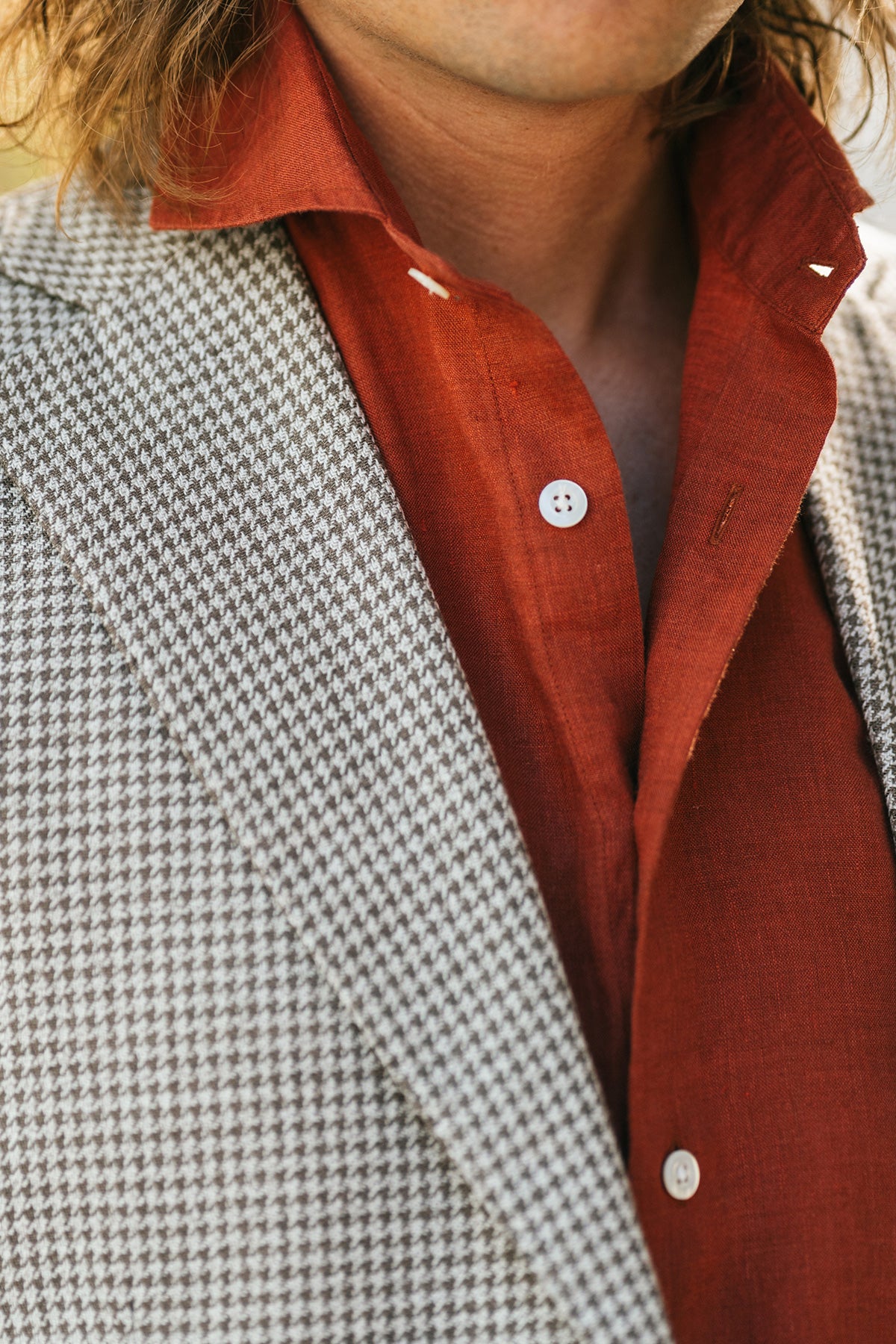 Agnelli Rust Linen Shirt