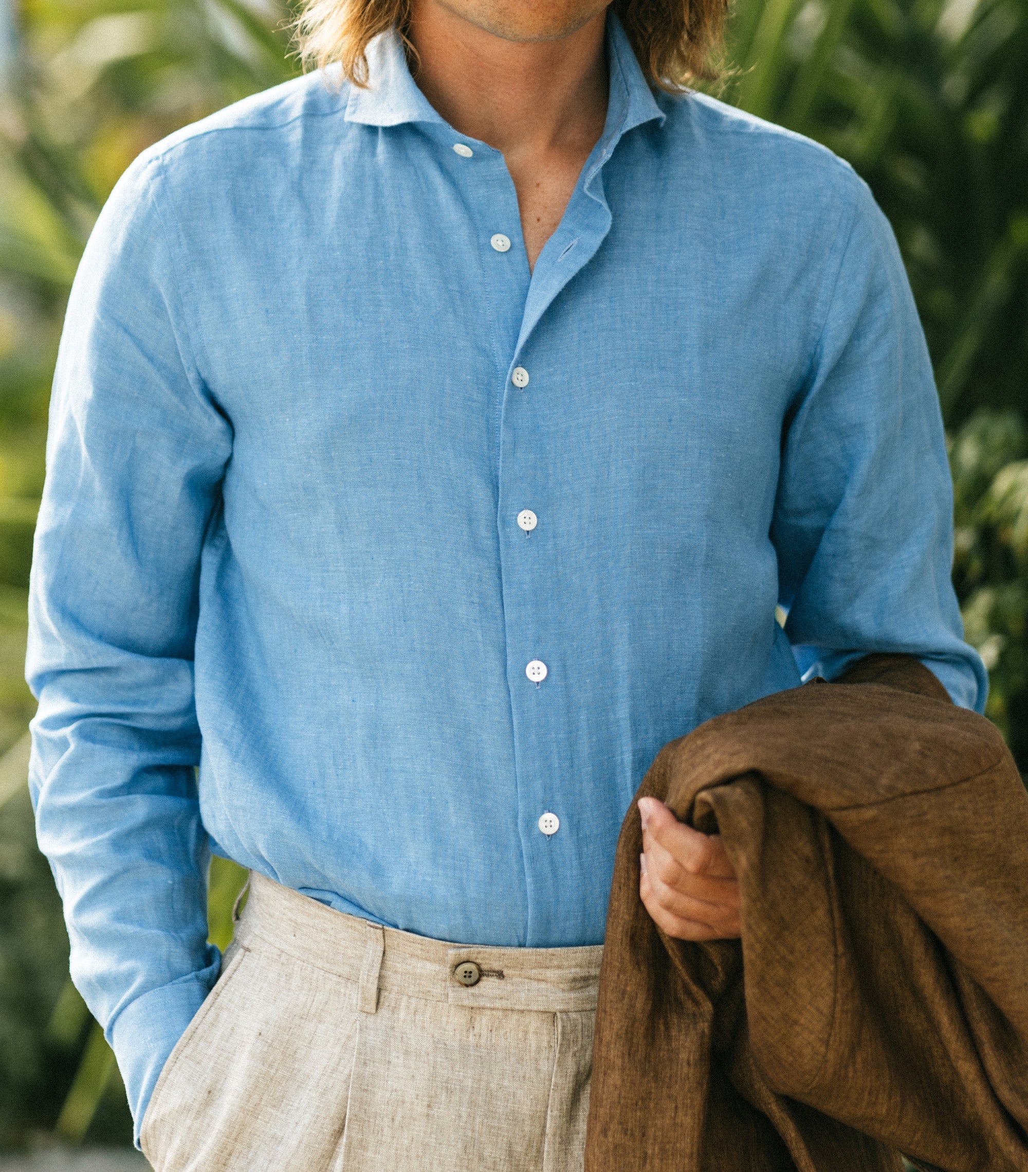 Jerry Blue Linen Shirt