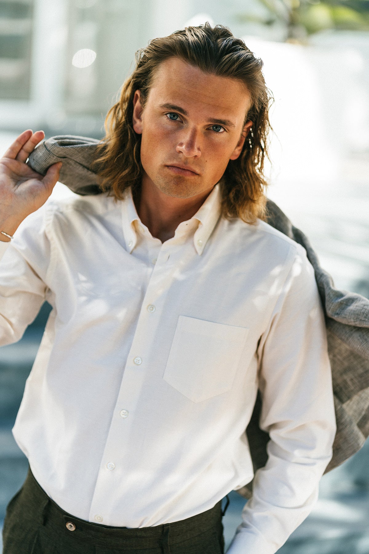 Jerry Off White Oxford Shirt