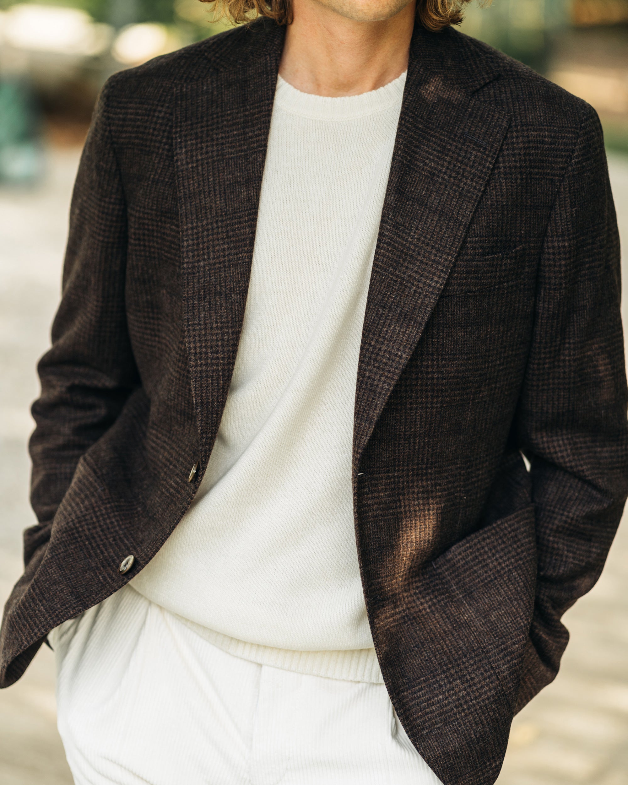 Harald White Crewneck Sweater