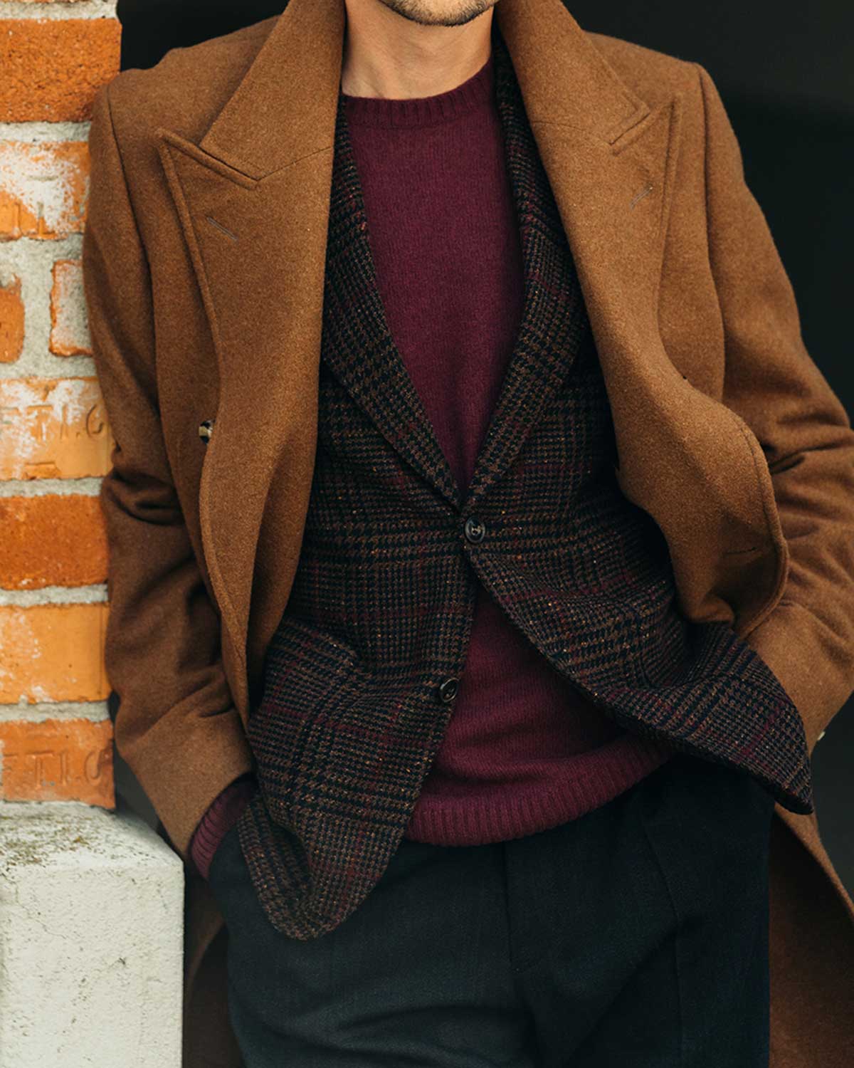 Harald Burgundy Crewneck Sweater