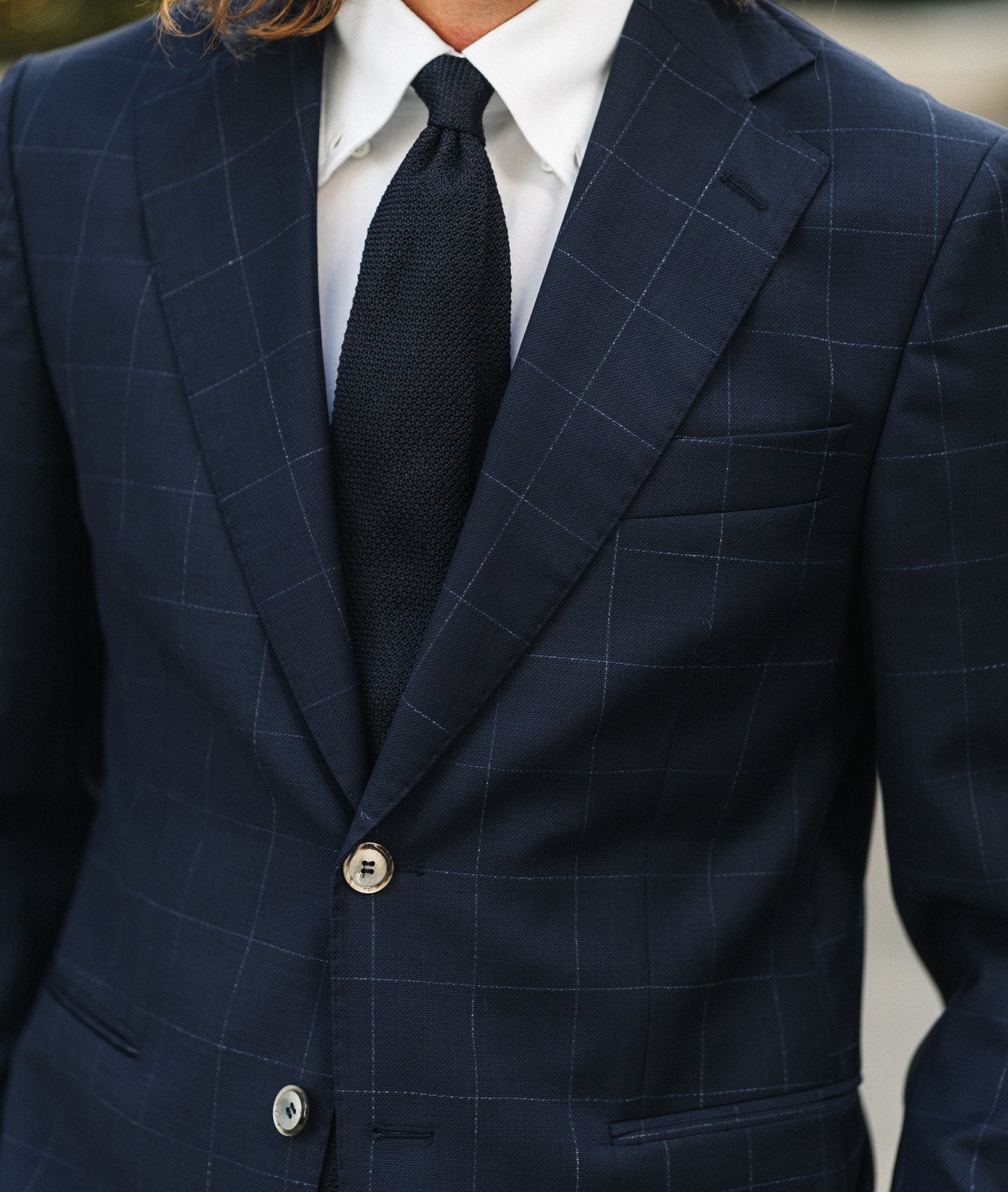 Eliot Navy Windowpane Suit
