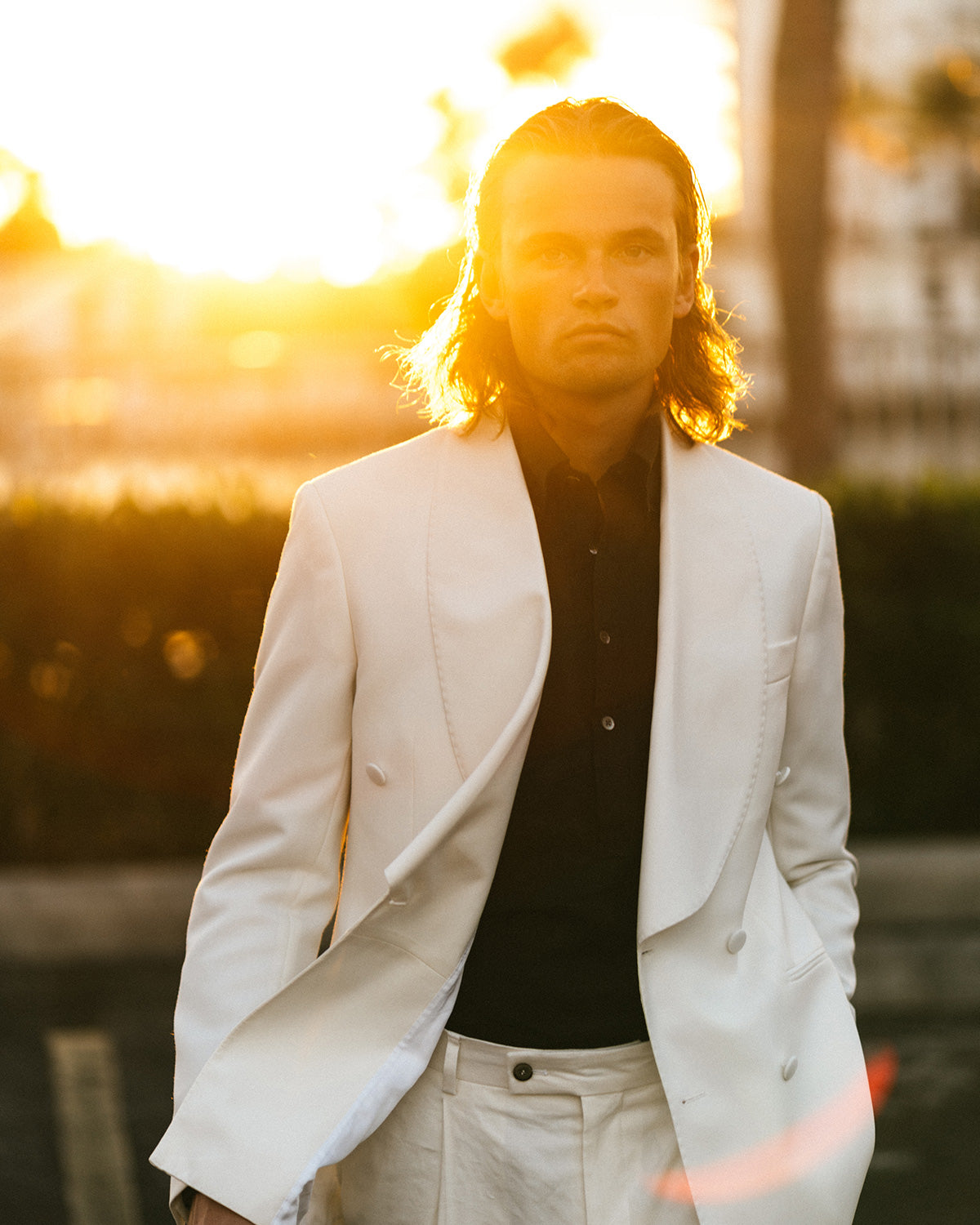 Double breasted white dinner jacket best sale