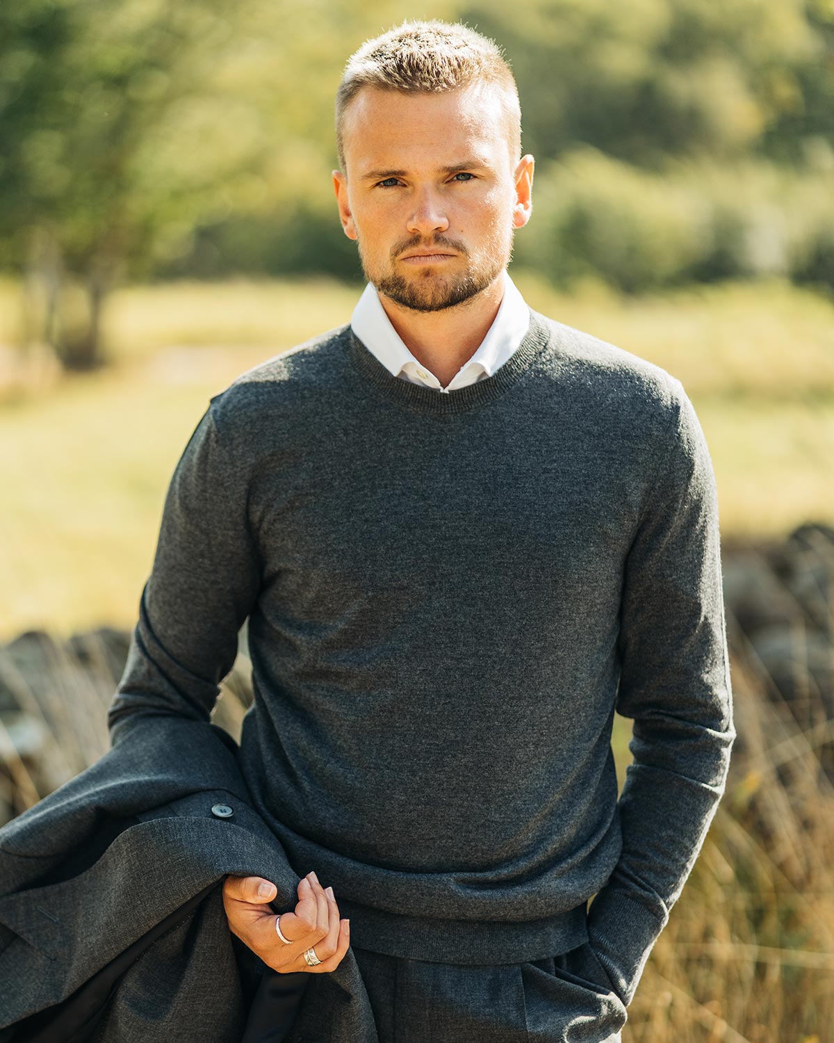 Ivy Dark Grey Crewneck Sweater