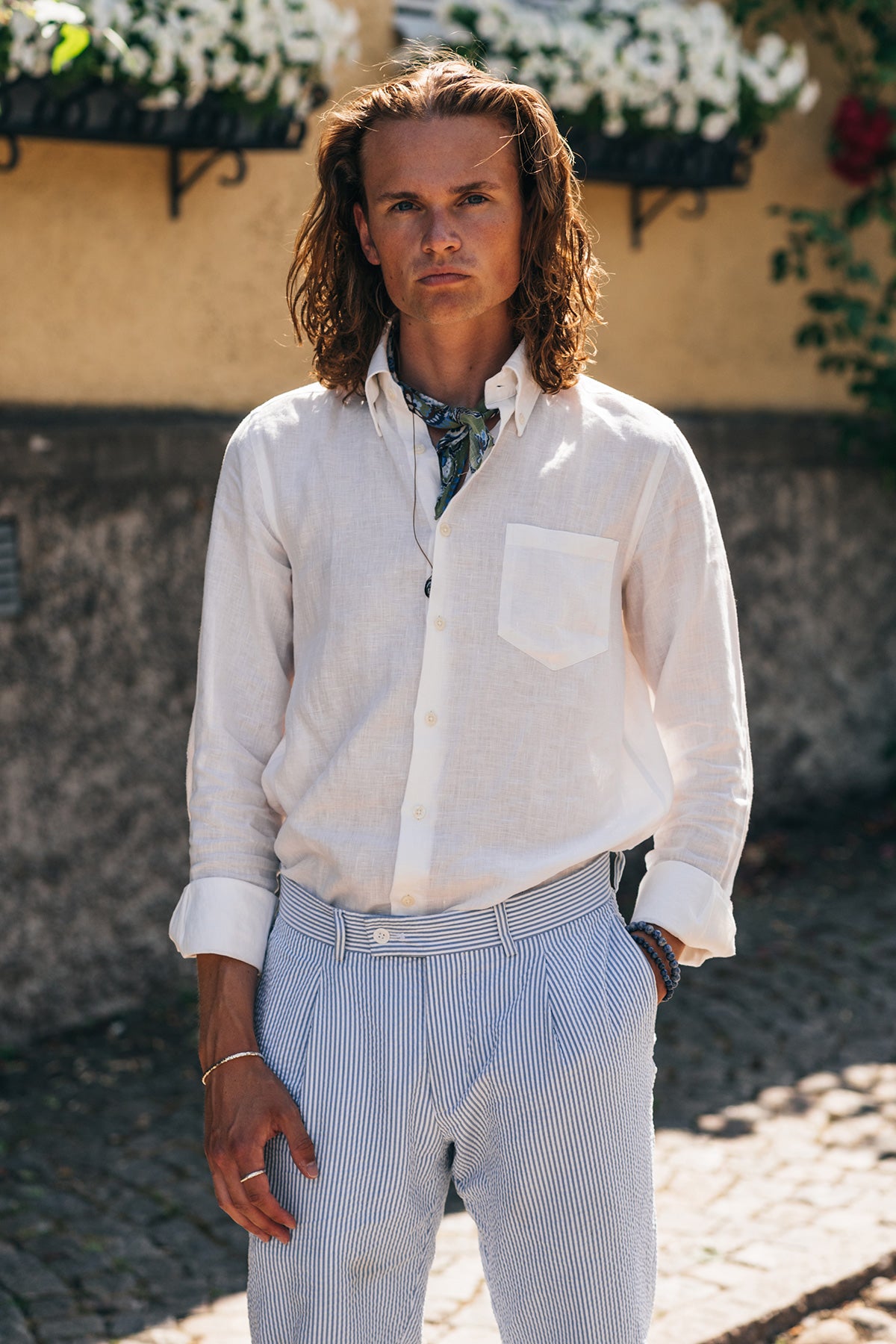 Jerry White Linen Shirt