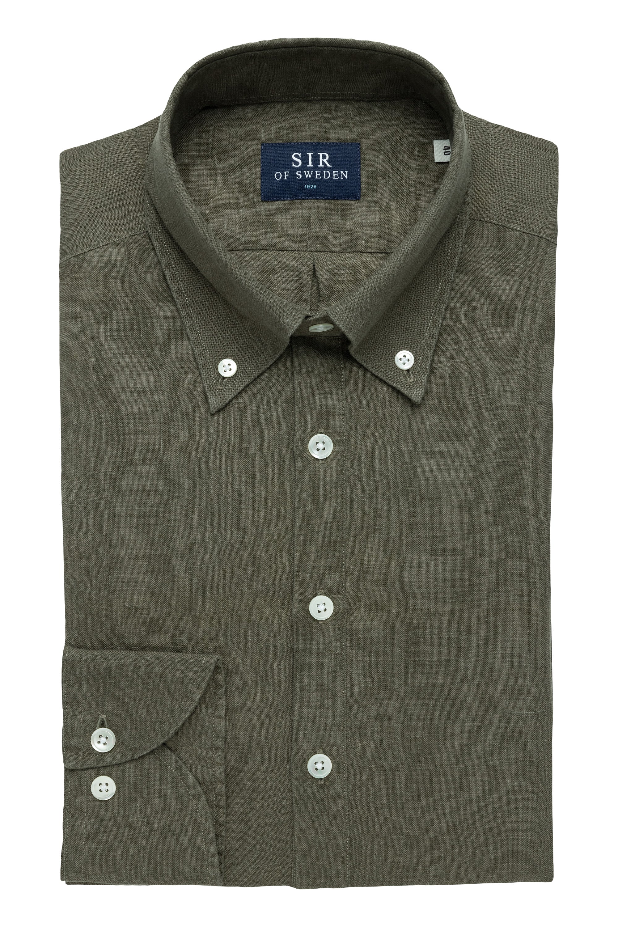 Jerry Pop Green Linen Popover Shirt